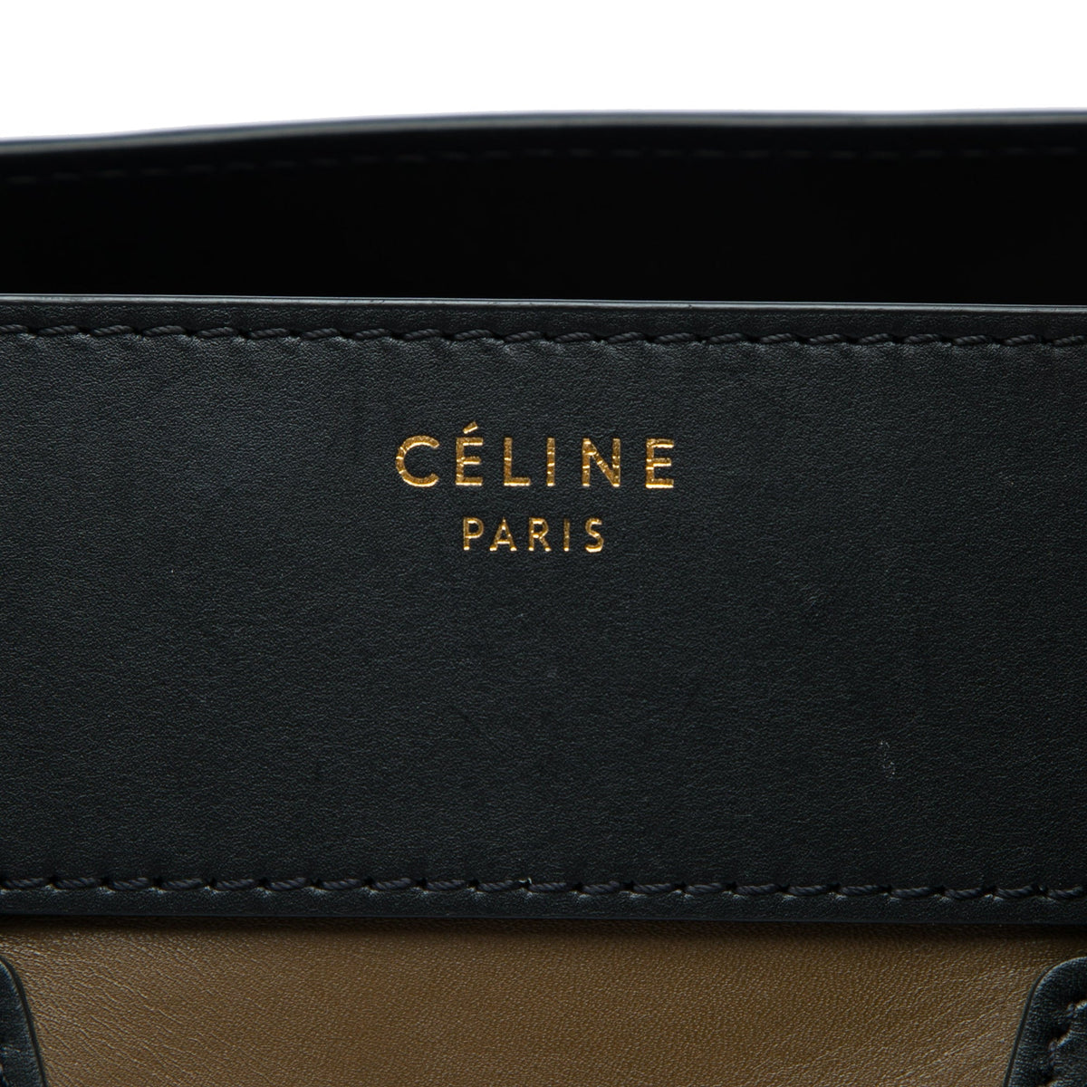 Celine Mini Tricolor Calfskin and Suede Luggage Tote