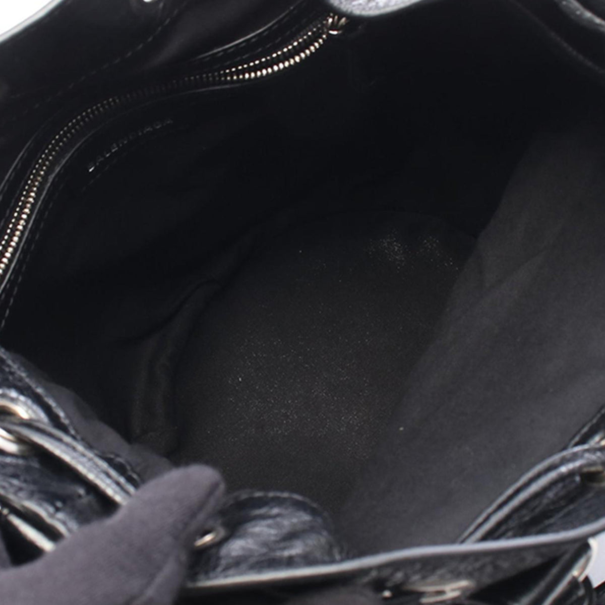 Balenciaga Lambskin Le Cagole Bucket Bag XS — Black