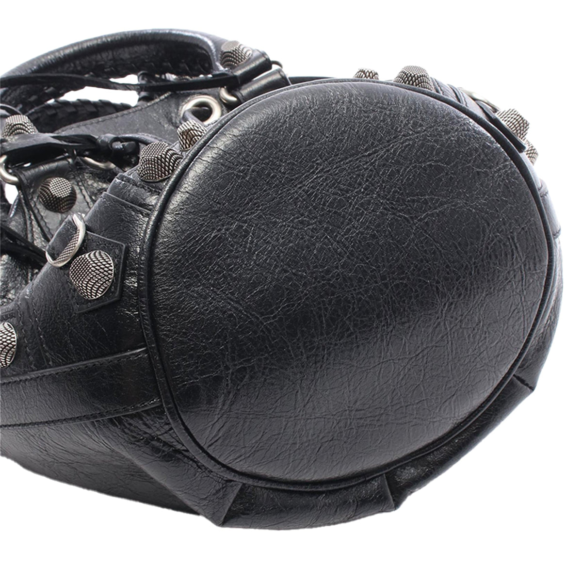 Balenciaga Lambskin Le Cagole Bucket Bag XS — Black