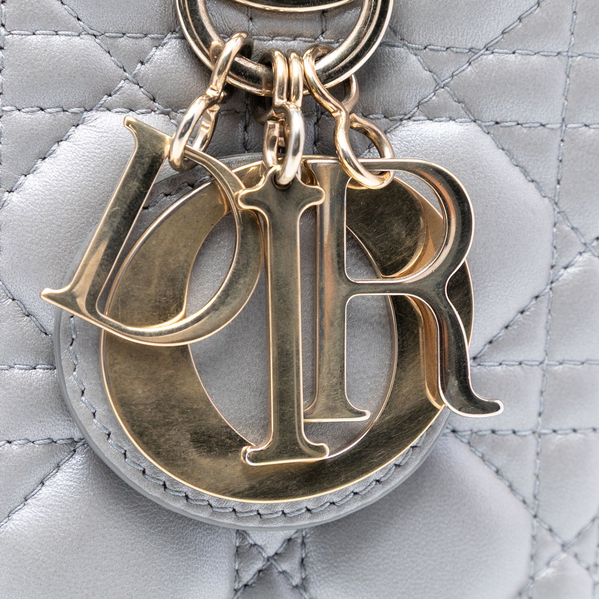 Dior Medium Pearlescent Lambskin Cannage Lady Dior