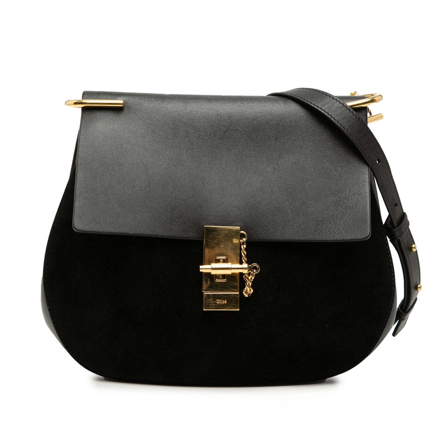 Chloé Medium Suede and Calfskin Drew Crossbody