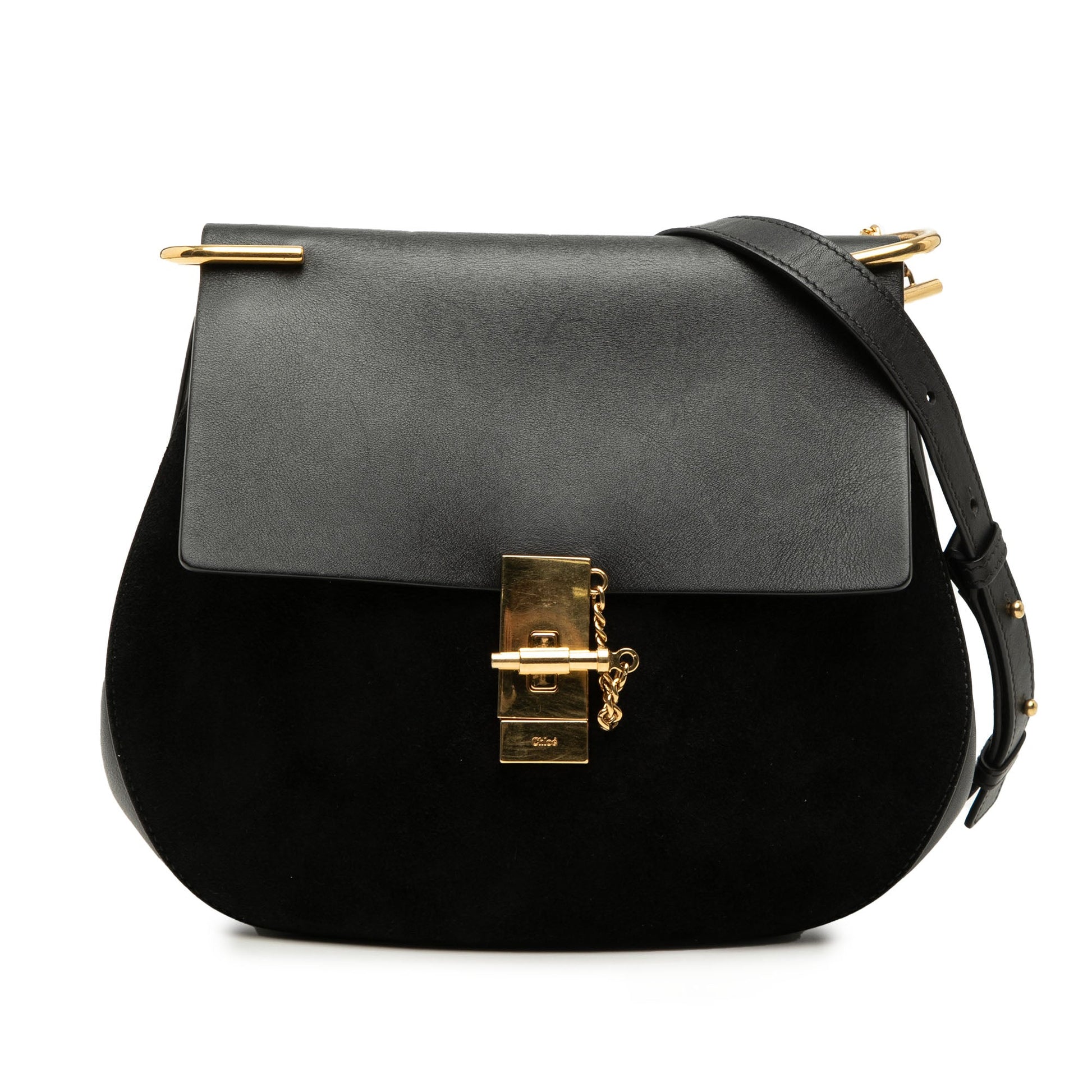Chloé Medium Suede and Calfskin Drew Crossbody