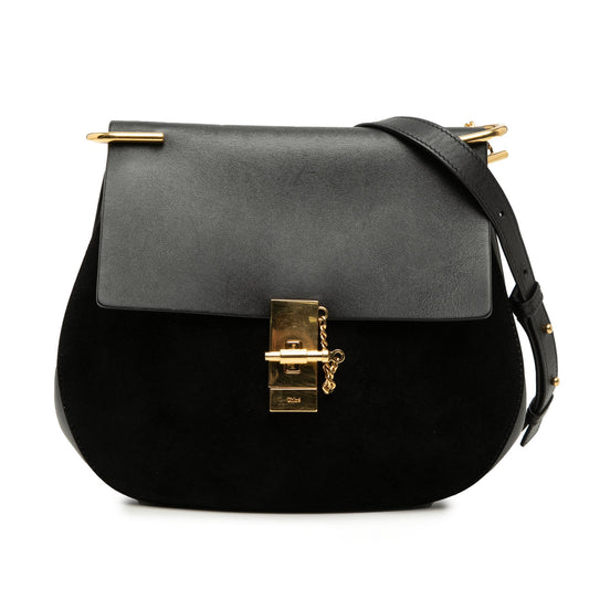 Chloé Medium Suede and Calfskin Drew Crossbody