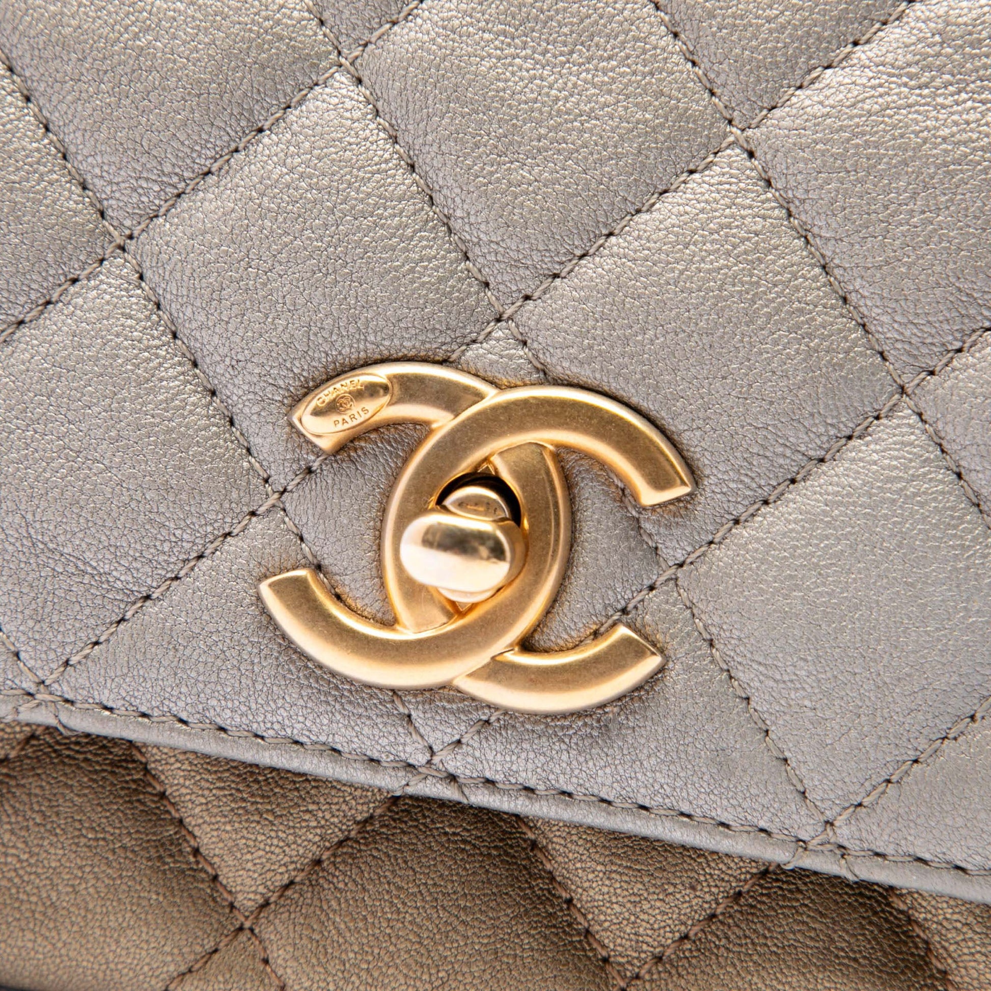 Chanel Small Tricolor Quilted Lambskin Camellia Flower Flap