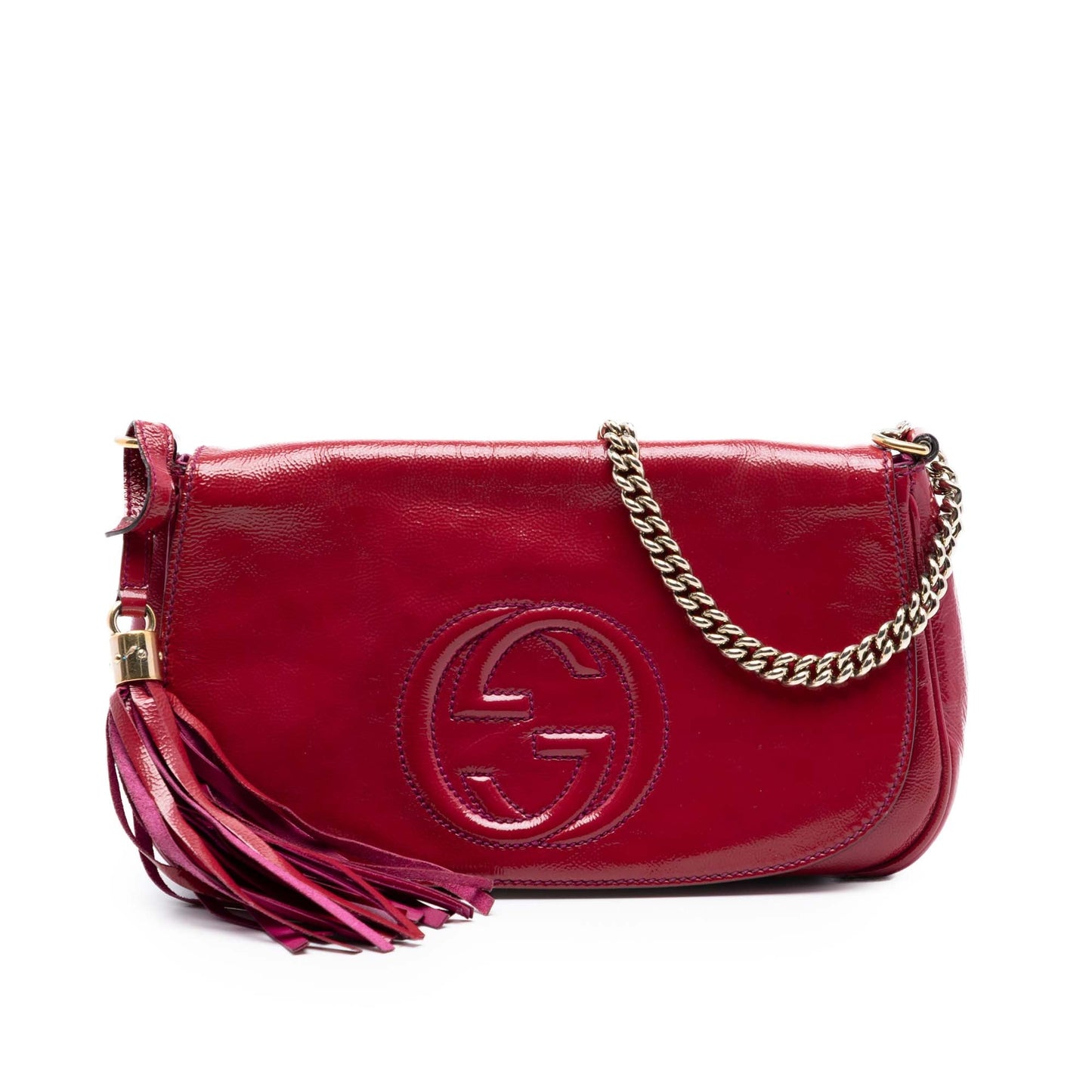 Medium Patent Soho Chain Flap Crossbody