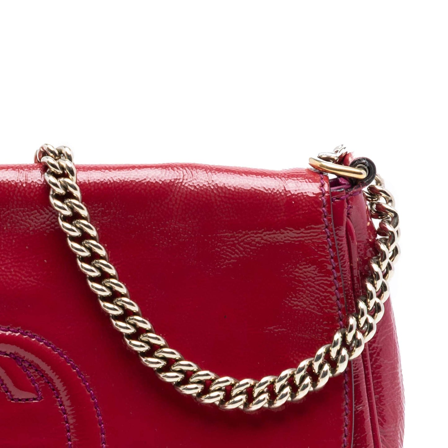 Medium Patent Soho Chain Flap Crossbody