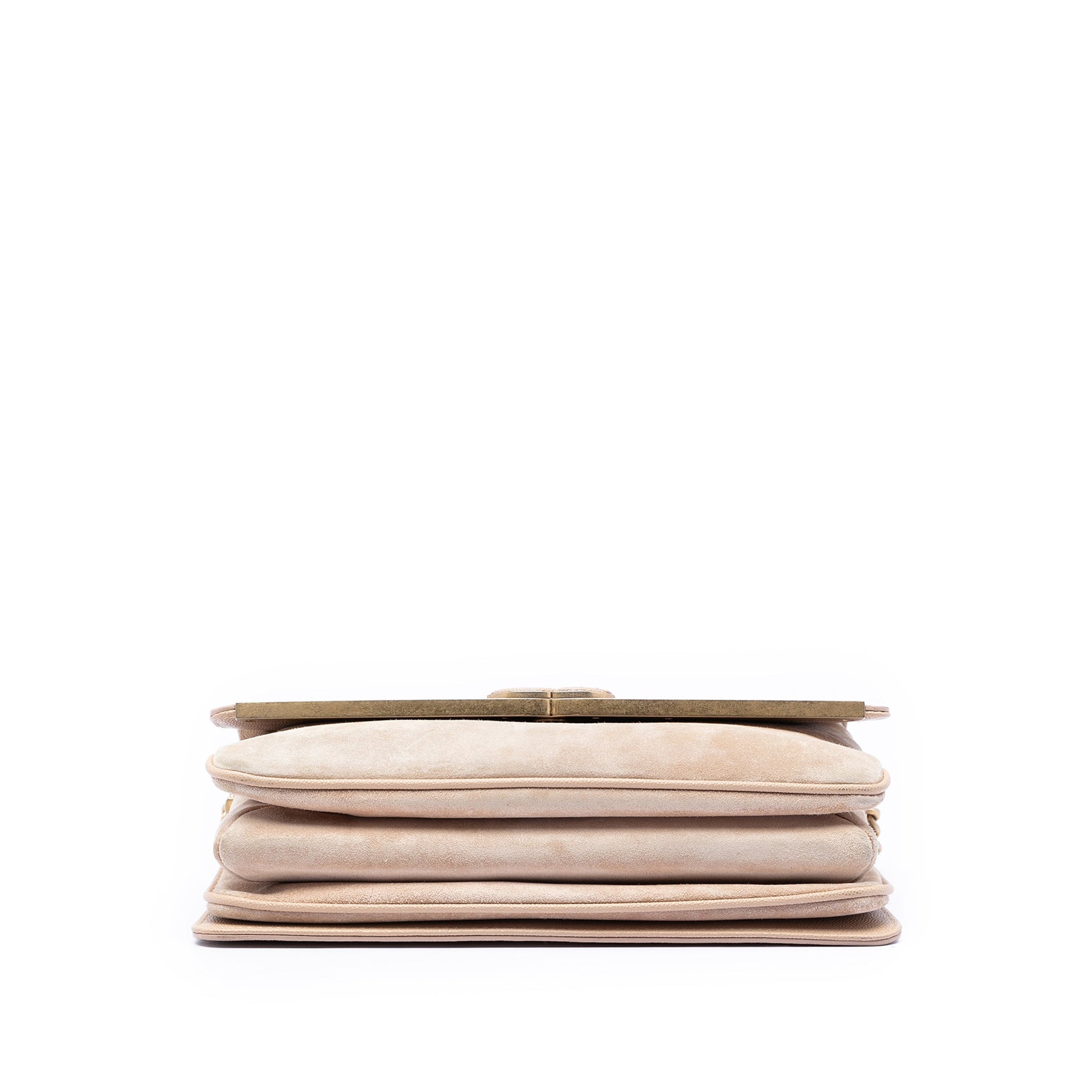 Chanel CC Stitched Caviar and Suede Lady Coco Flap