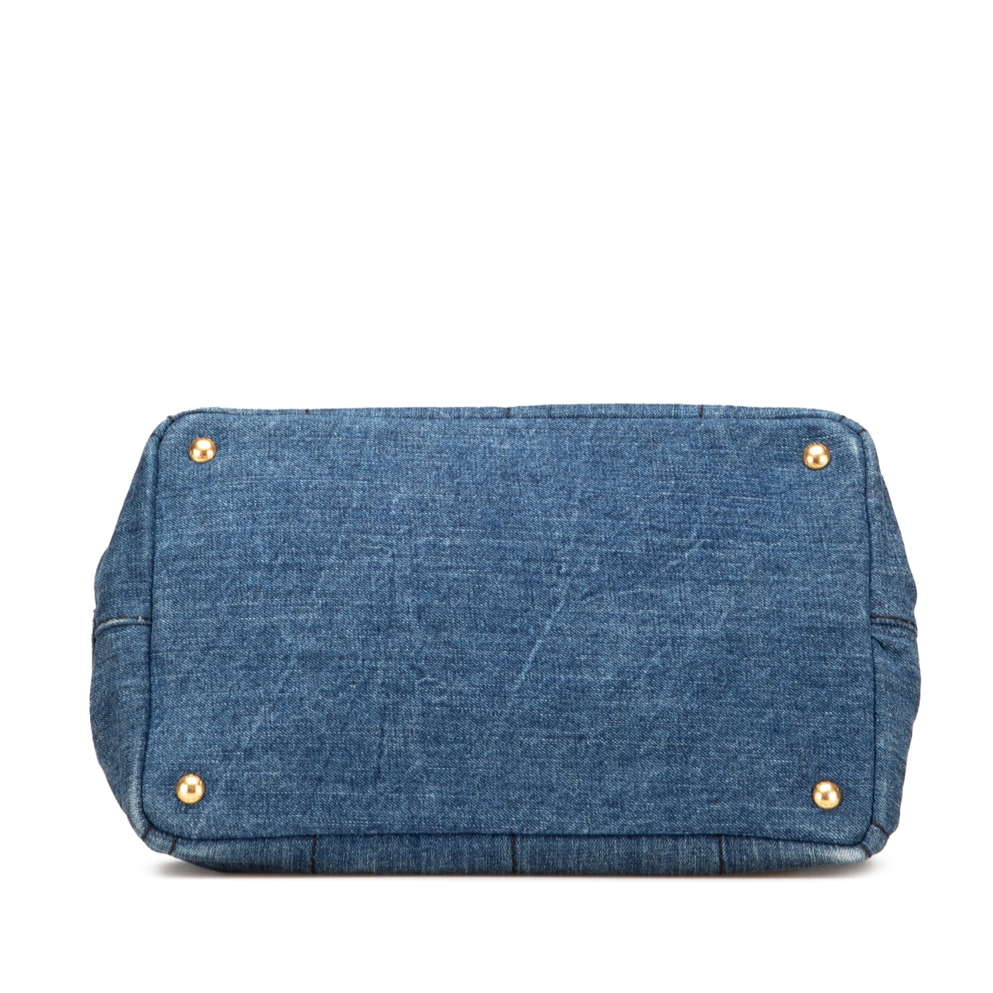 Prada Denim Canapa Logo Satchel