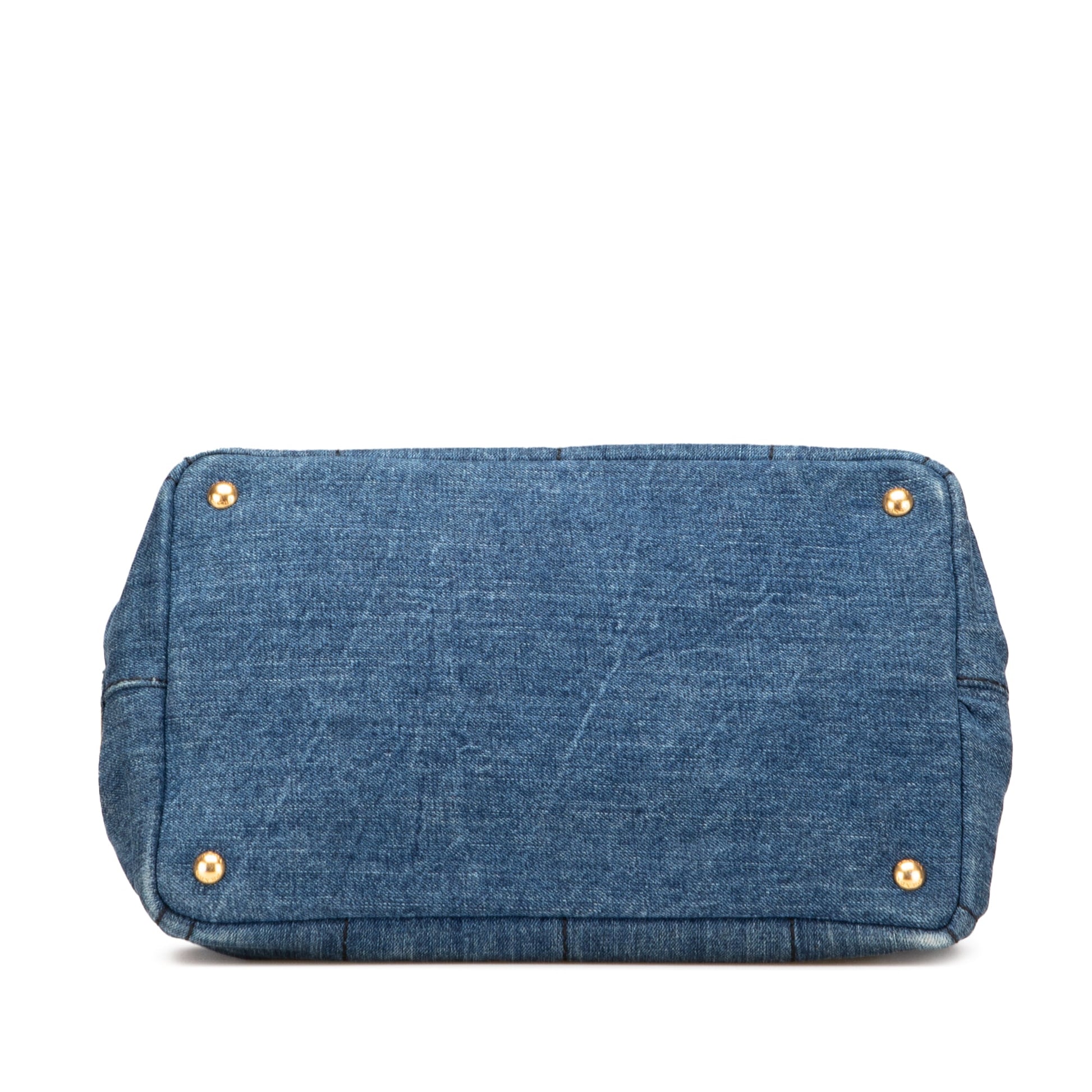 Prada Denim Canapa Logo Satchel
