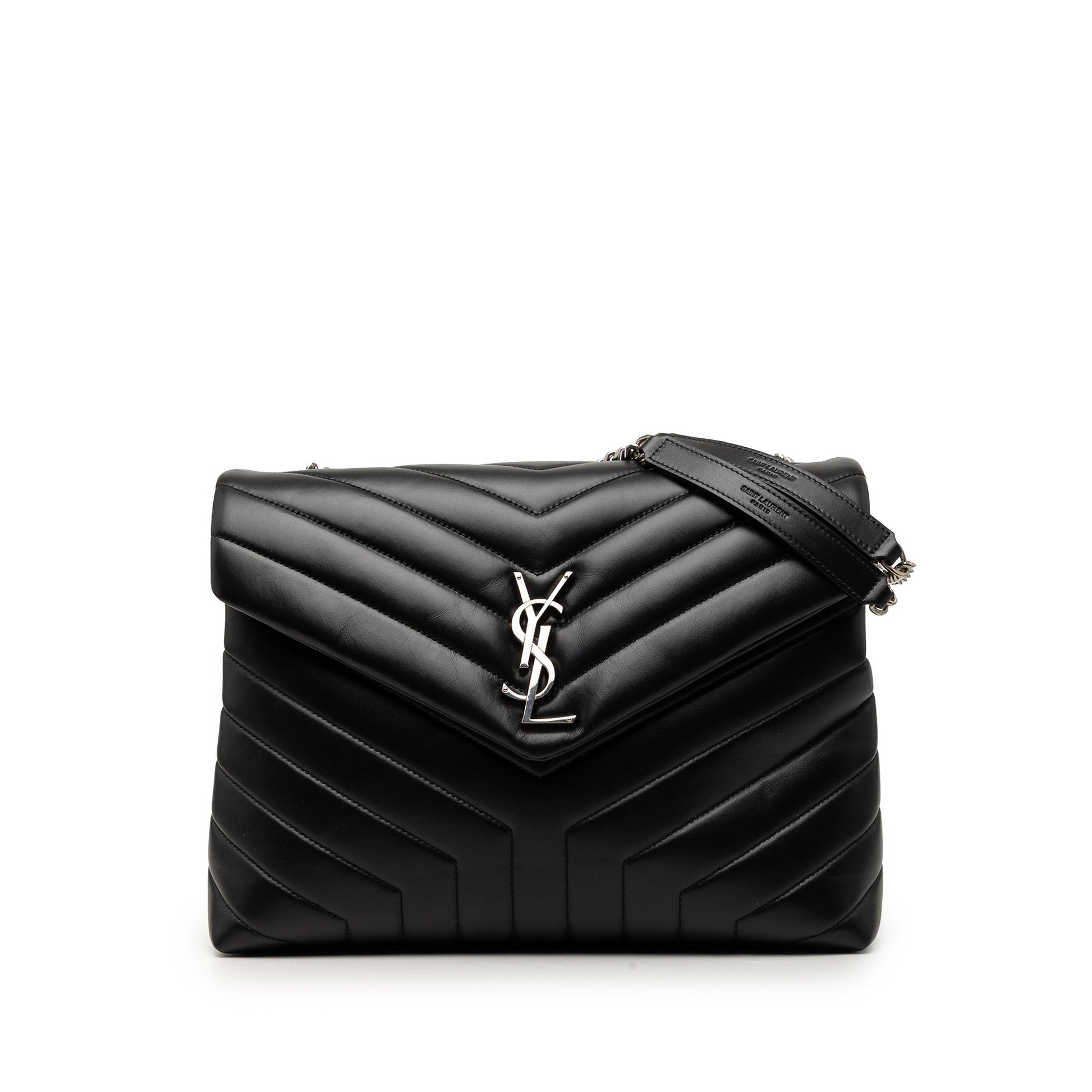 Saint Laurent Medium Matelasse Calfskin Monogram LouLou Shoulder Bag