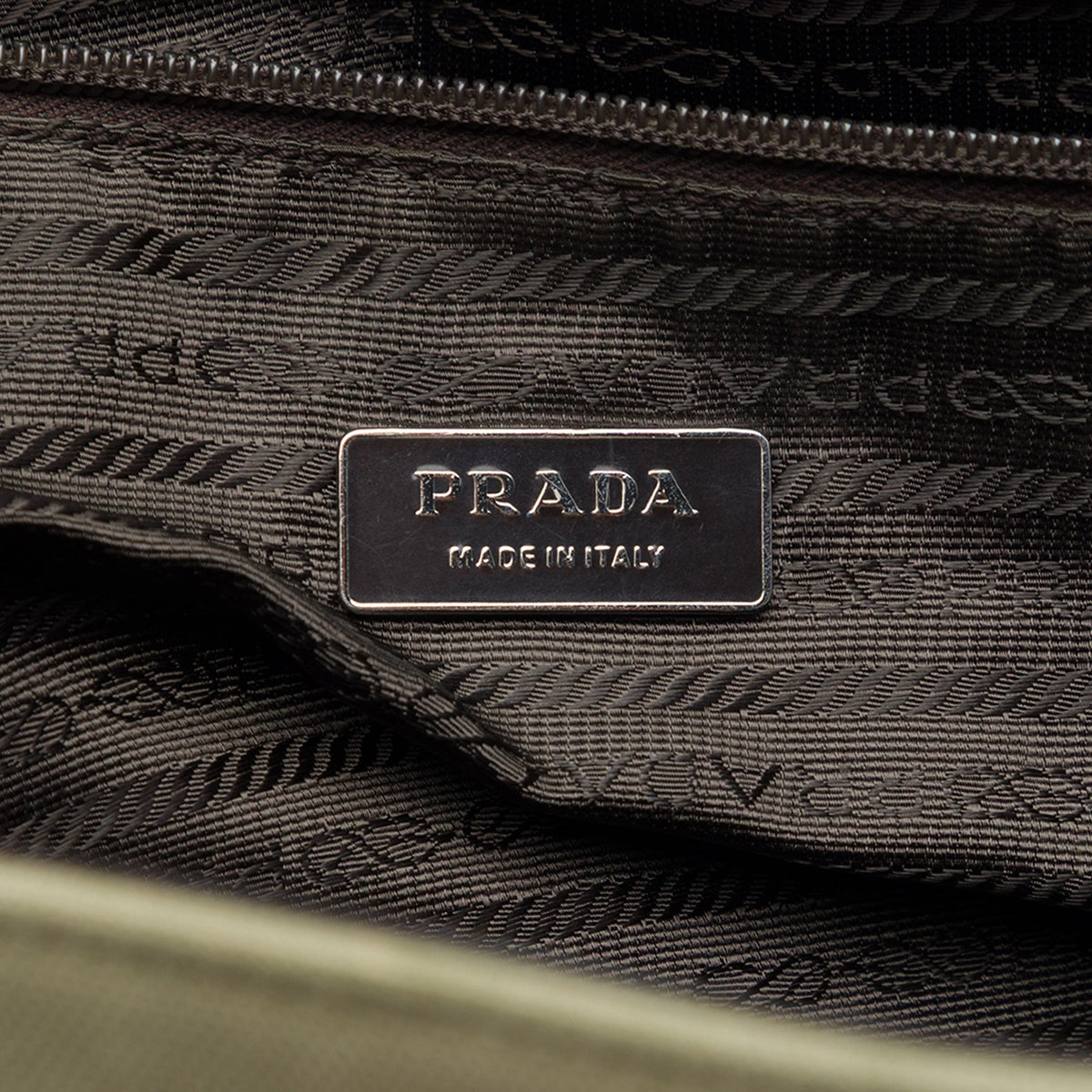 Prada Cinghiale Trimmed Canvas Canapa Tote — Brown