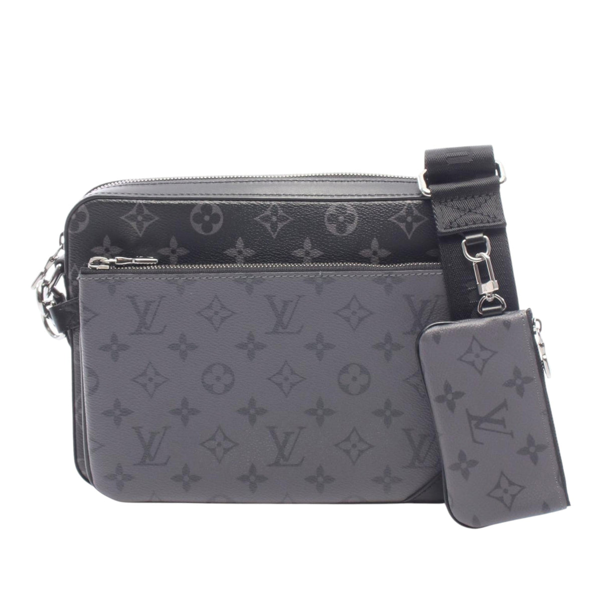 Louis Vuitton Monogram Eclipse Trio Messenger — Black