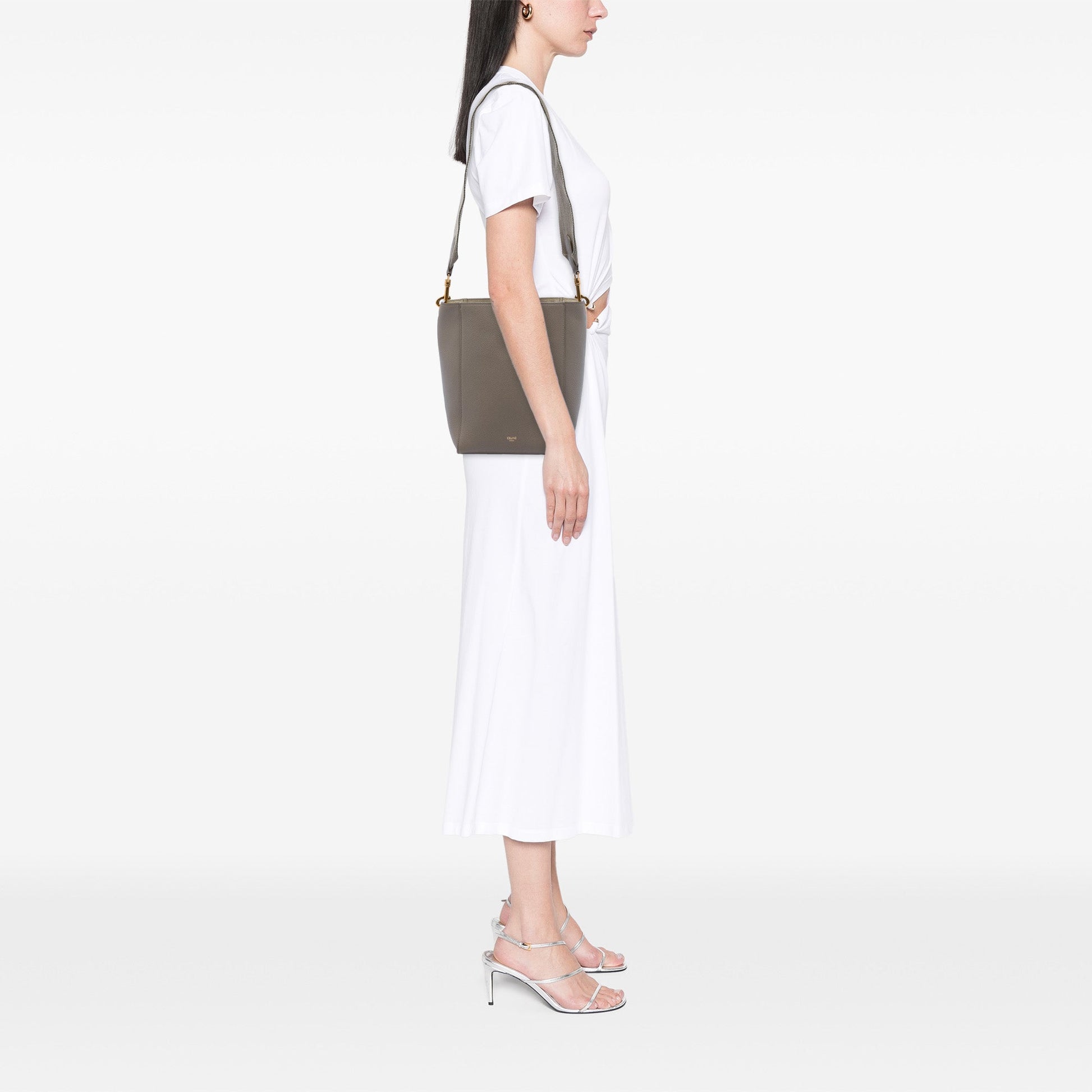 Celine Small Soft Grained Calfskin Seau Sangle Bucket Bag