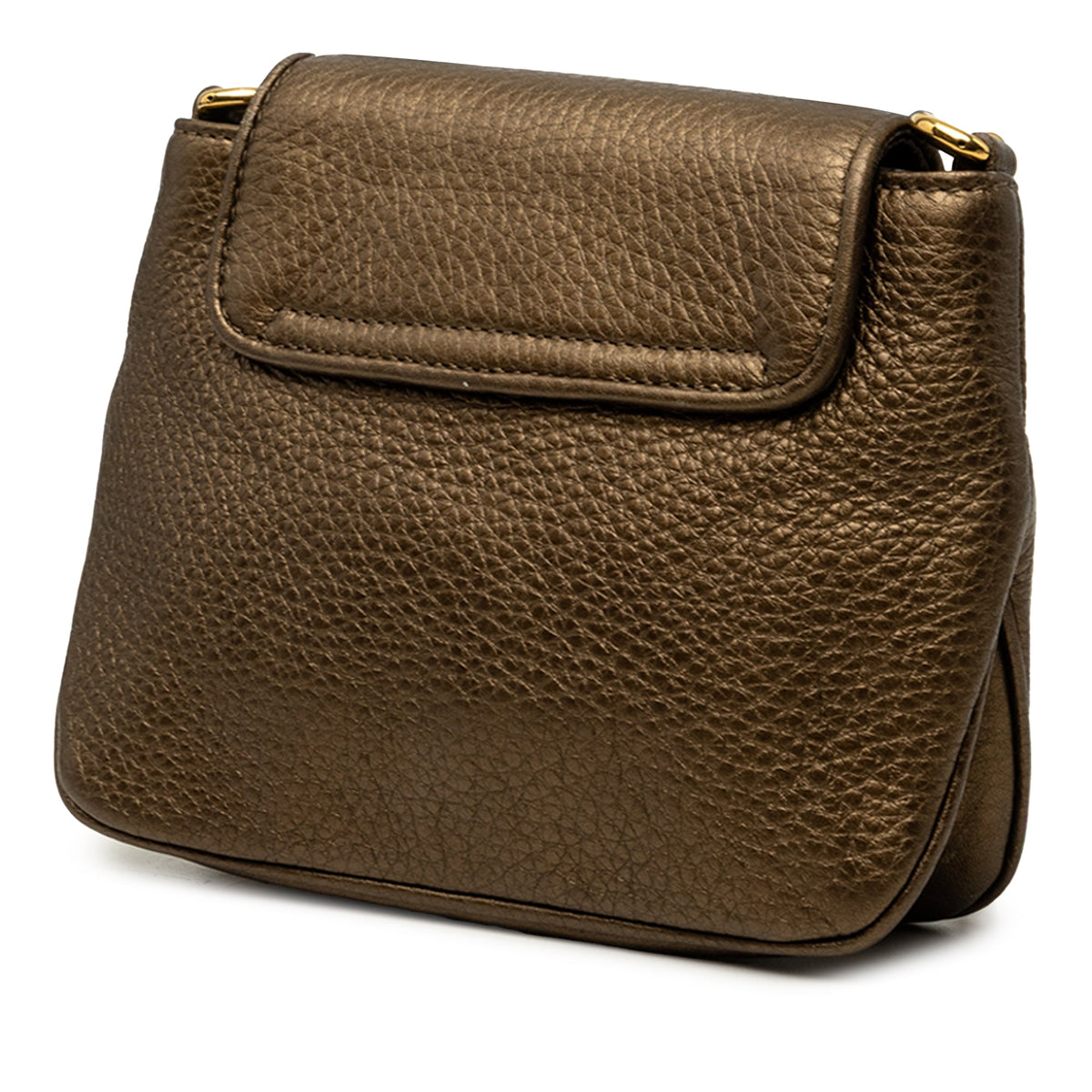 Gucci Small Metallic Pebbled Calfskin 1973 Chain Crossbody