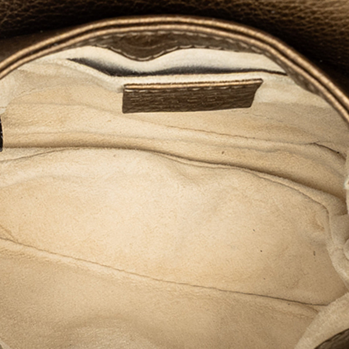 Gucci Small Metallic Pebbled Calfskin 1973 Chain Crossbody