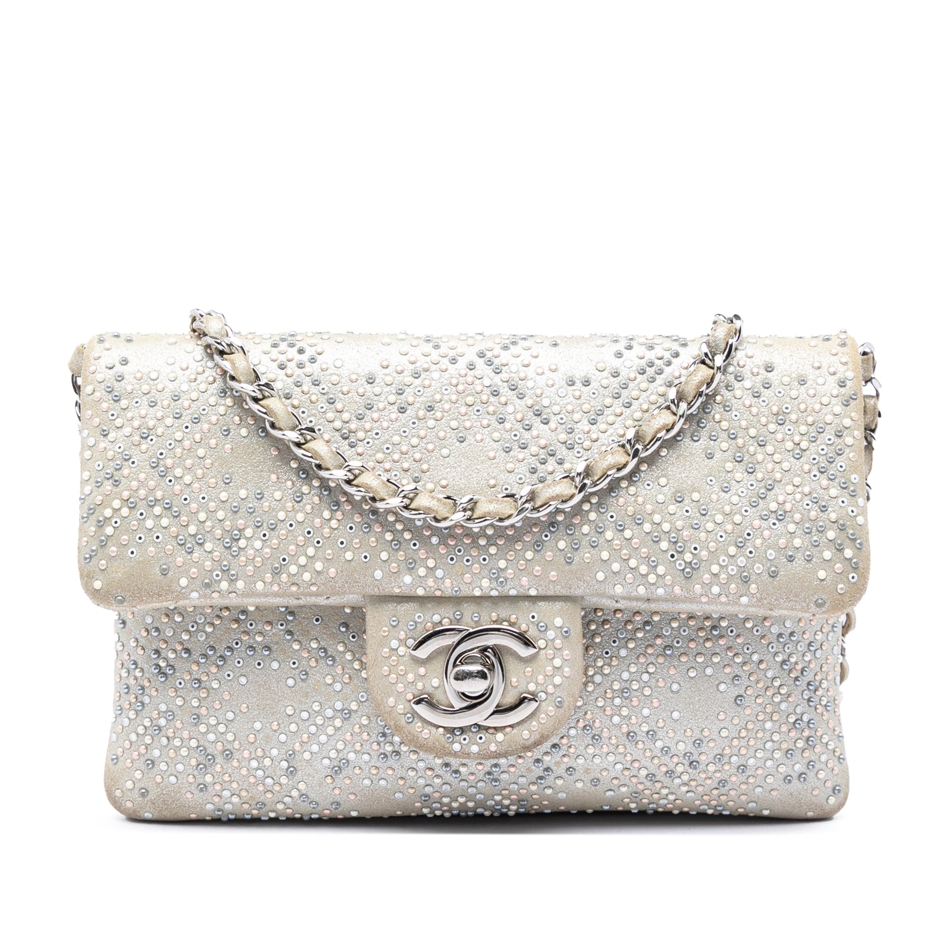 Chanel Mini Suede Beaded Mineral Nights Flap