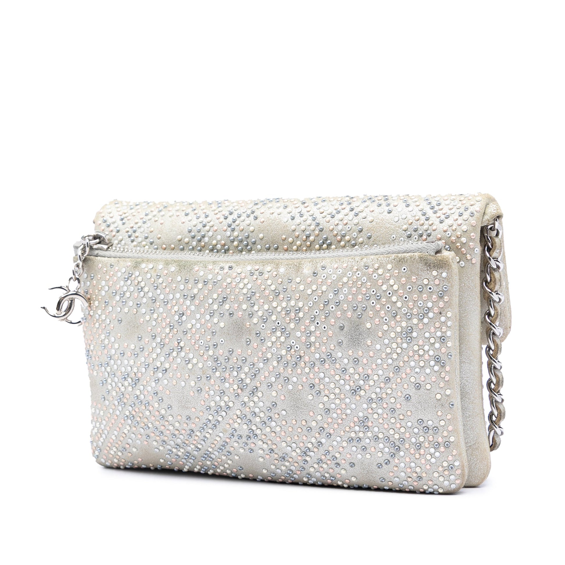 Chanel Mini Suede Beaded Mineral Nights Flap