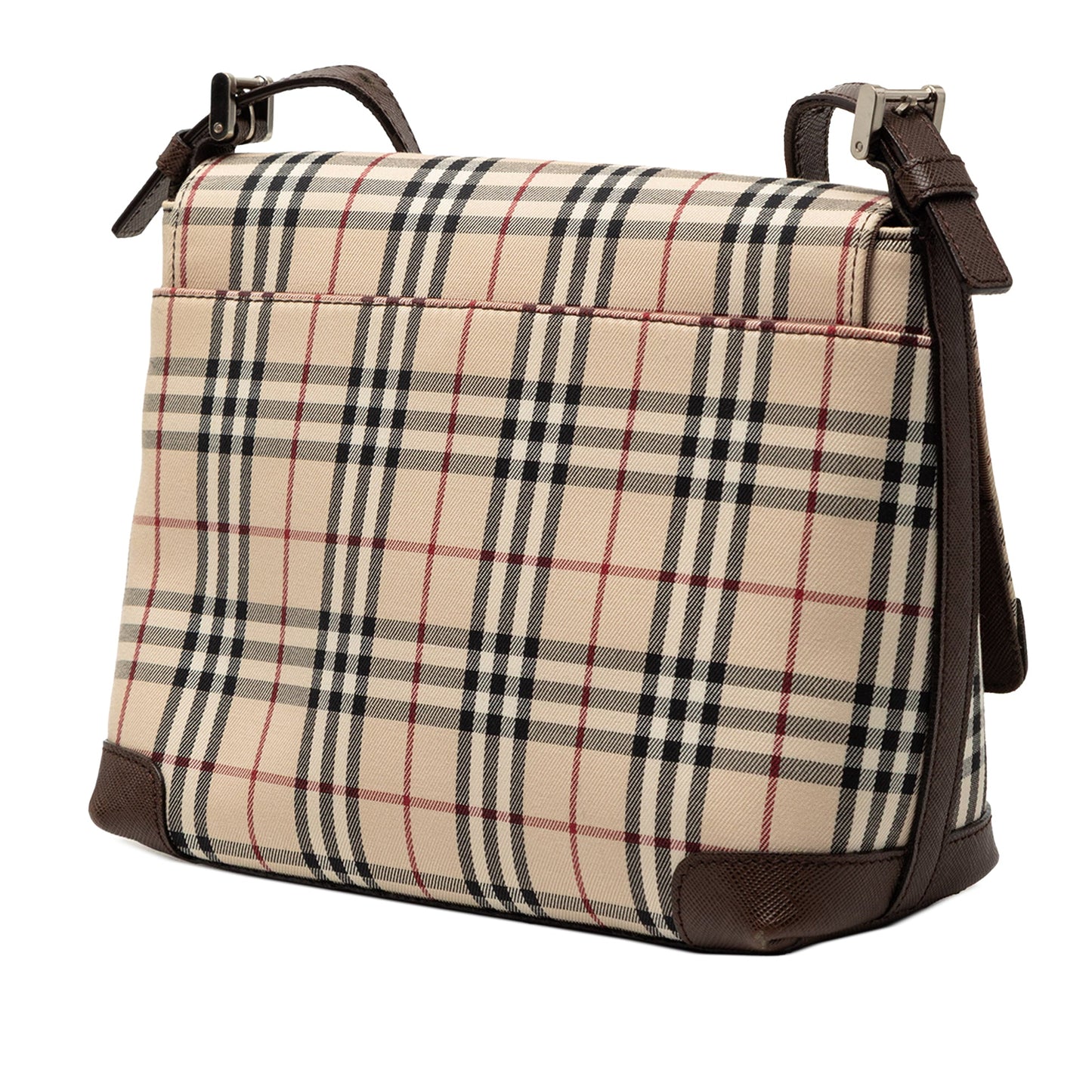 Burberry House Check Canvas Flap Crossbody