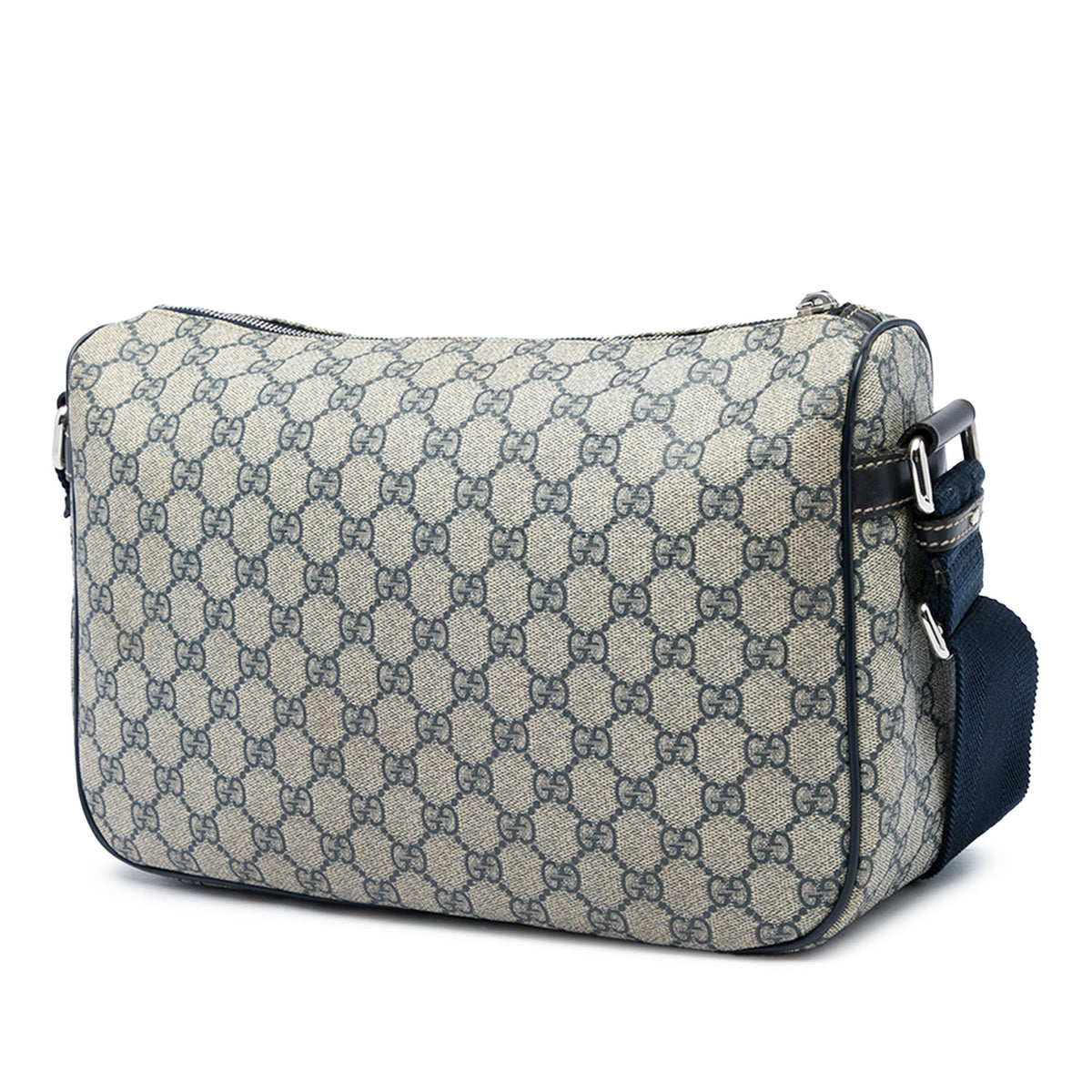 Gucci GG Supreme Double Pocket Crossbody — Beige