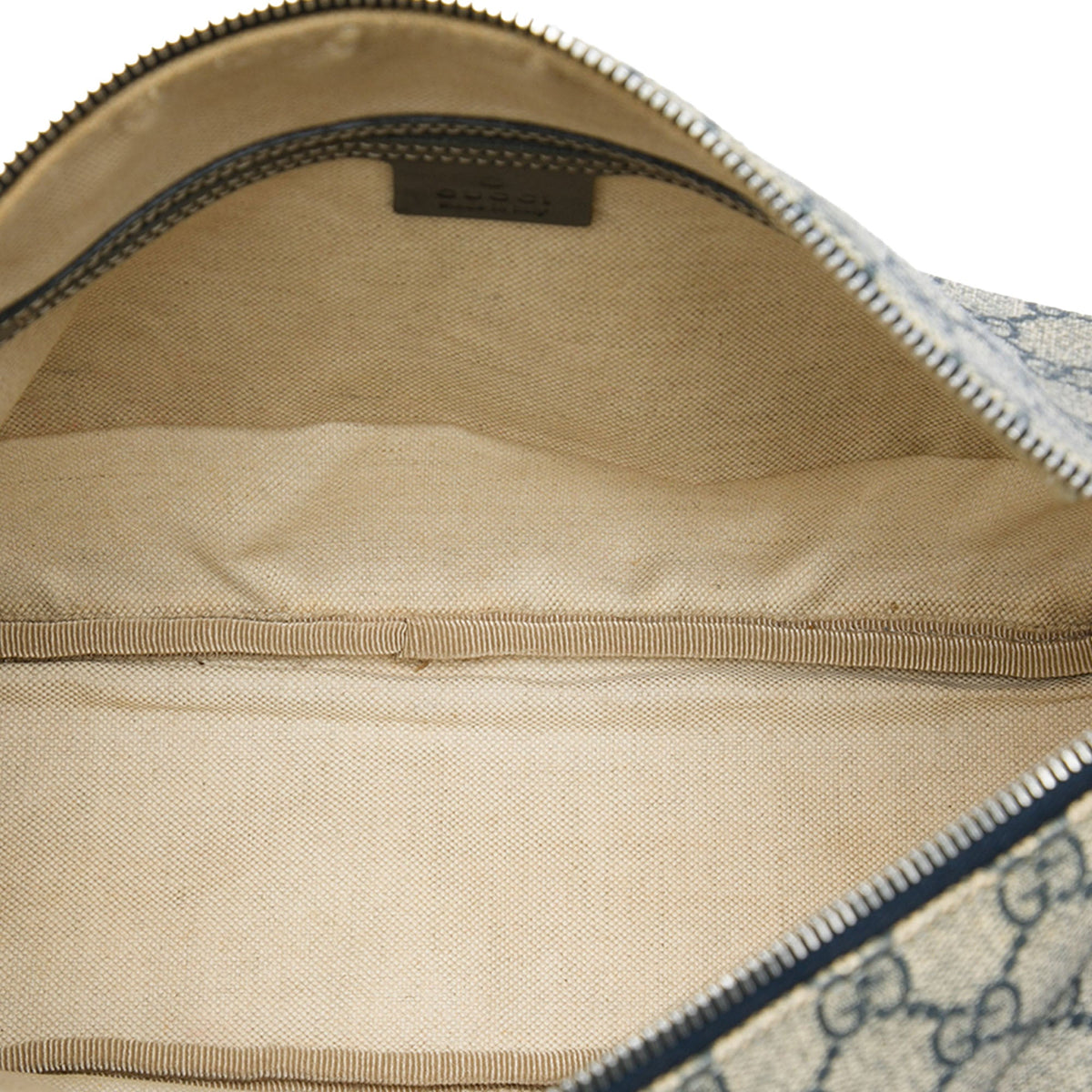 Gucci GG Supreme Double Pocket Crossbody — Beige