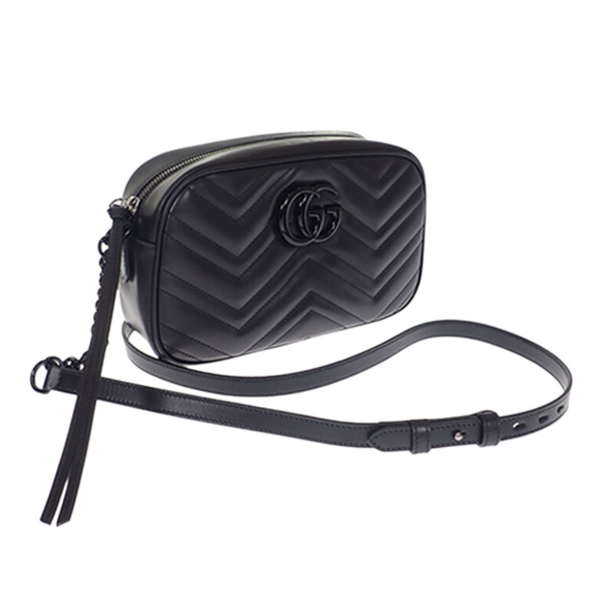 Gucci Mini GG Marmont Matelasse Leather Monochrome Crossbody