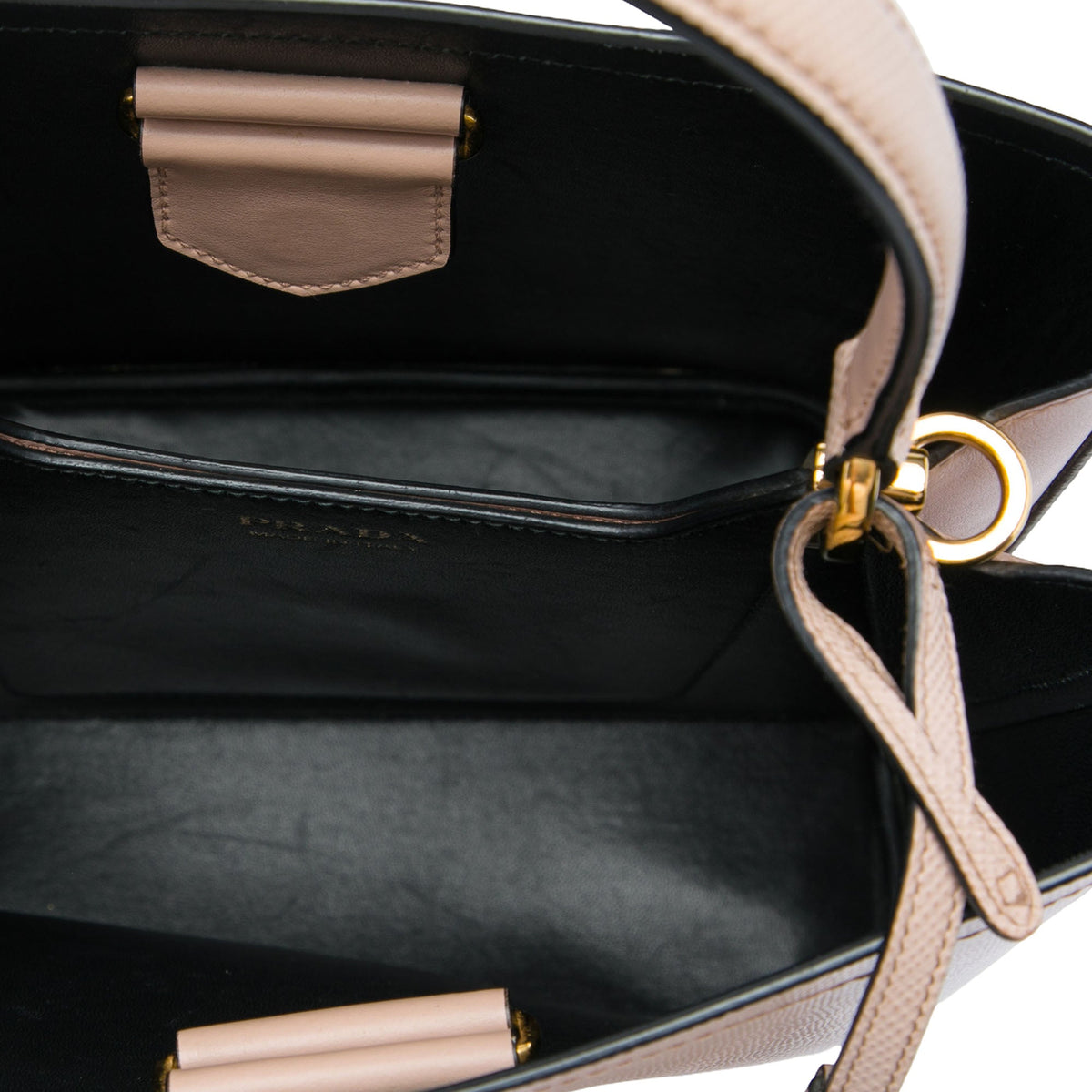 Prada Medium Saffiano Cuir Panier Satchel — Brown