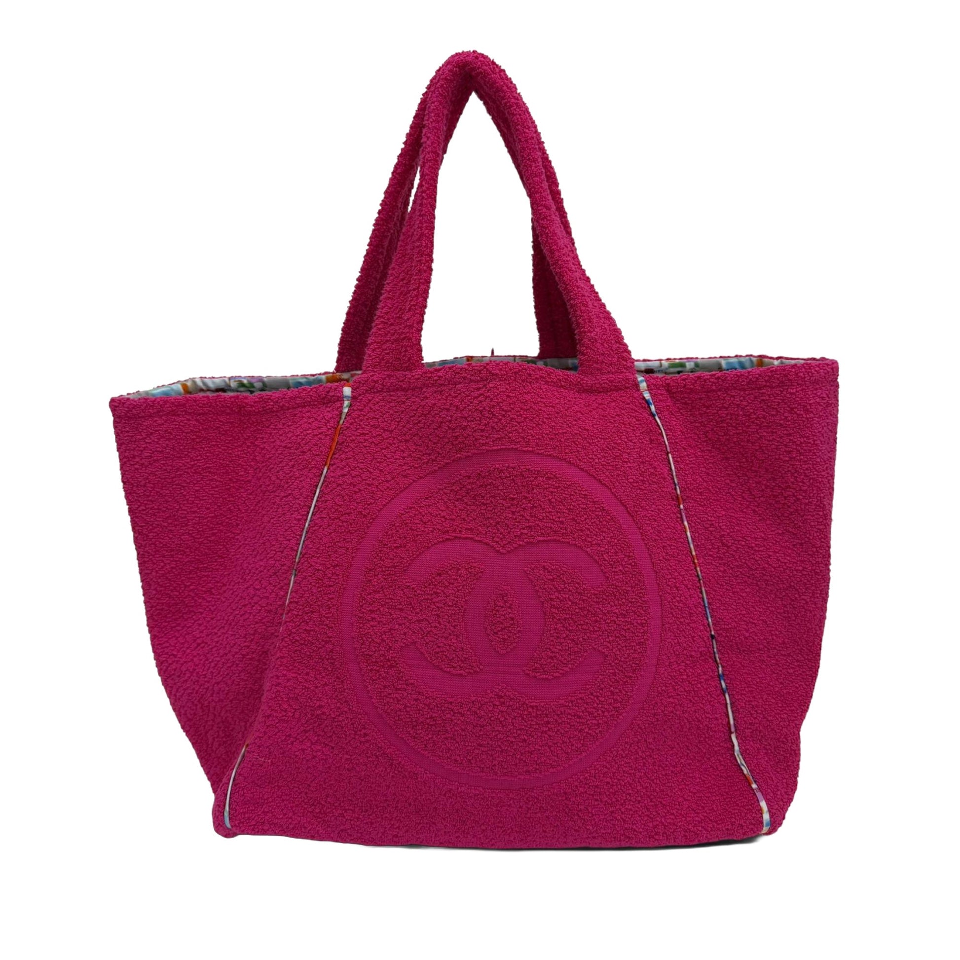 Chanel CC Terry Cloth Reversible Beach Tote