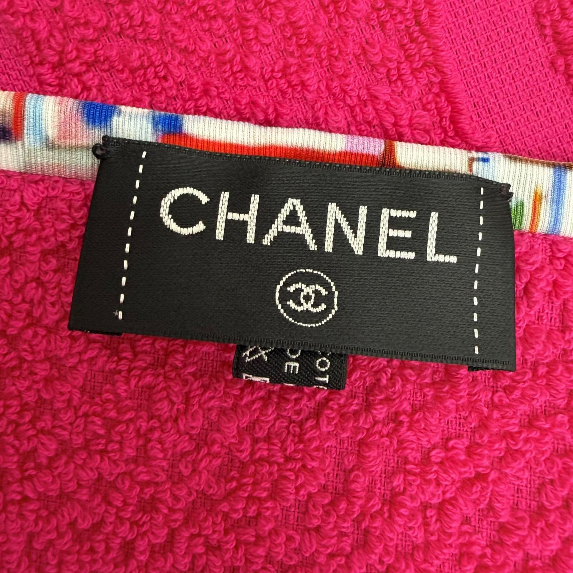 Chanel CC Terry Cloth Reversible Beach Tote