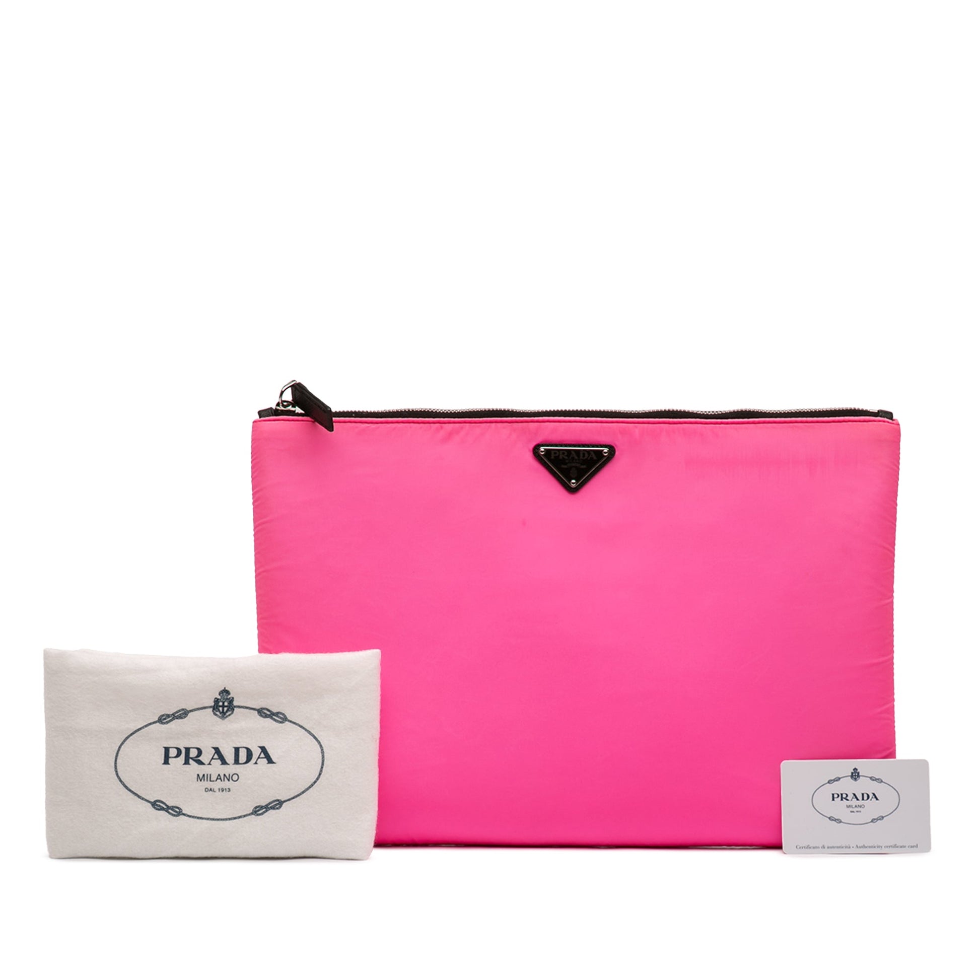 Prada Tessuto Padded Zip Clutch