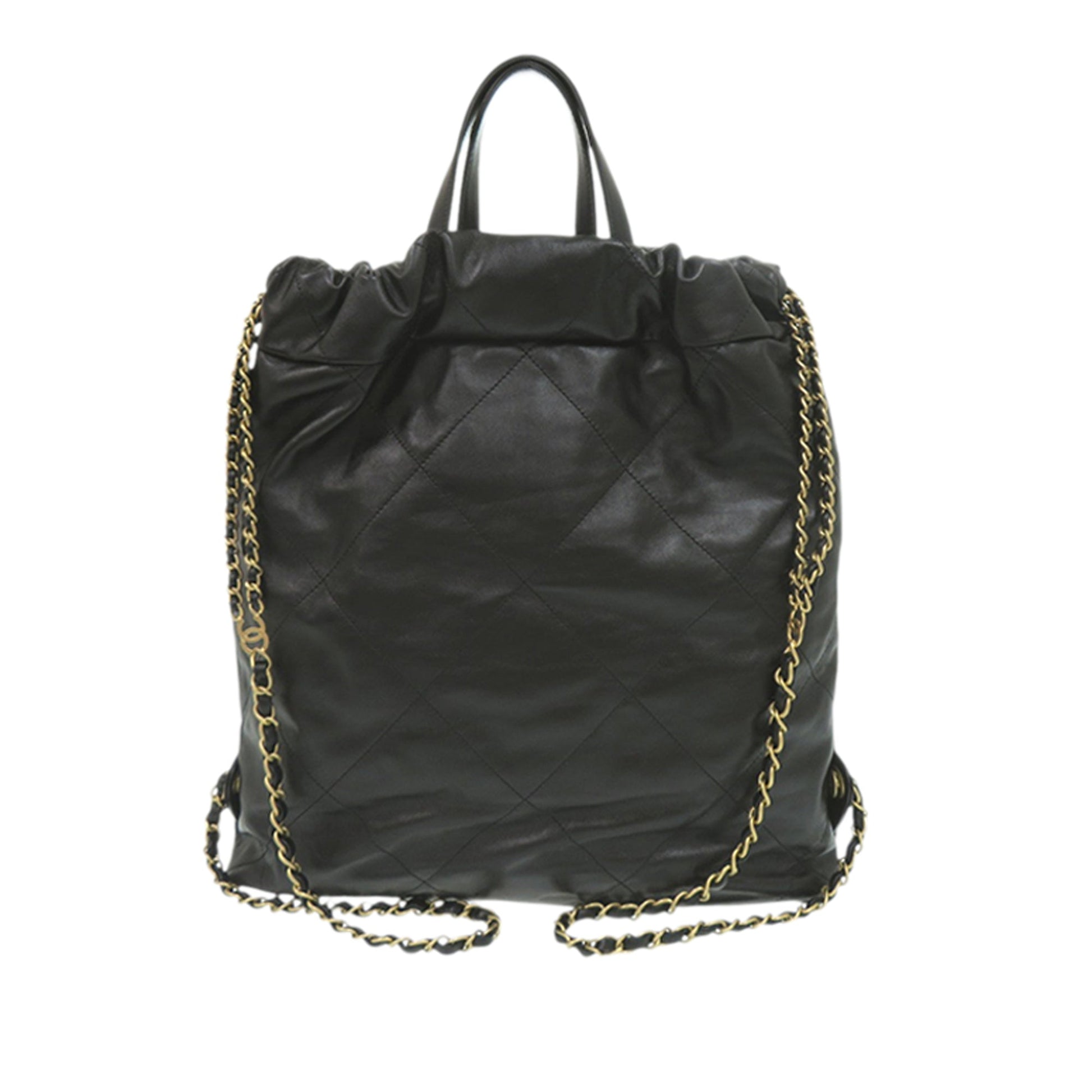 Chanel Large Quilted Shiny Calfskin 22 Backpack