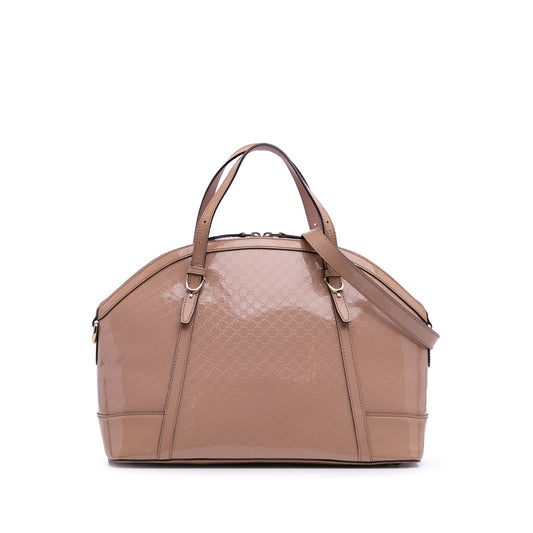 Gucci Large Microguccissima Patent Nice Dome Satchel