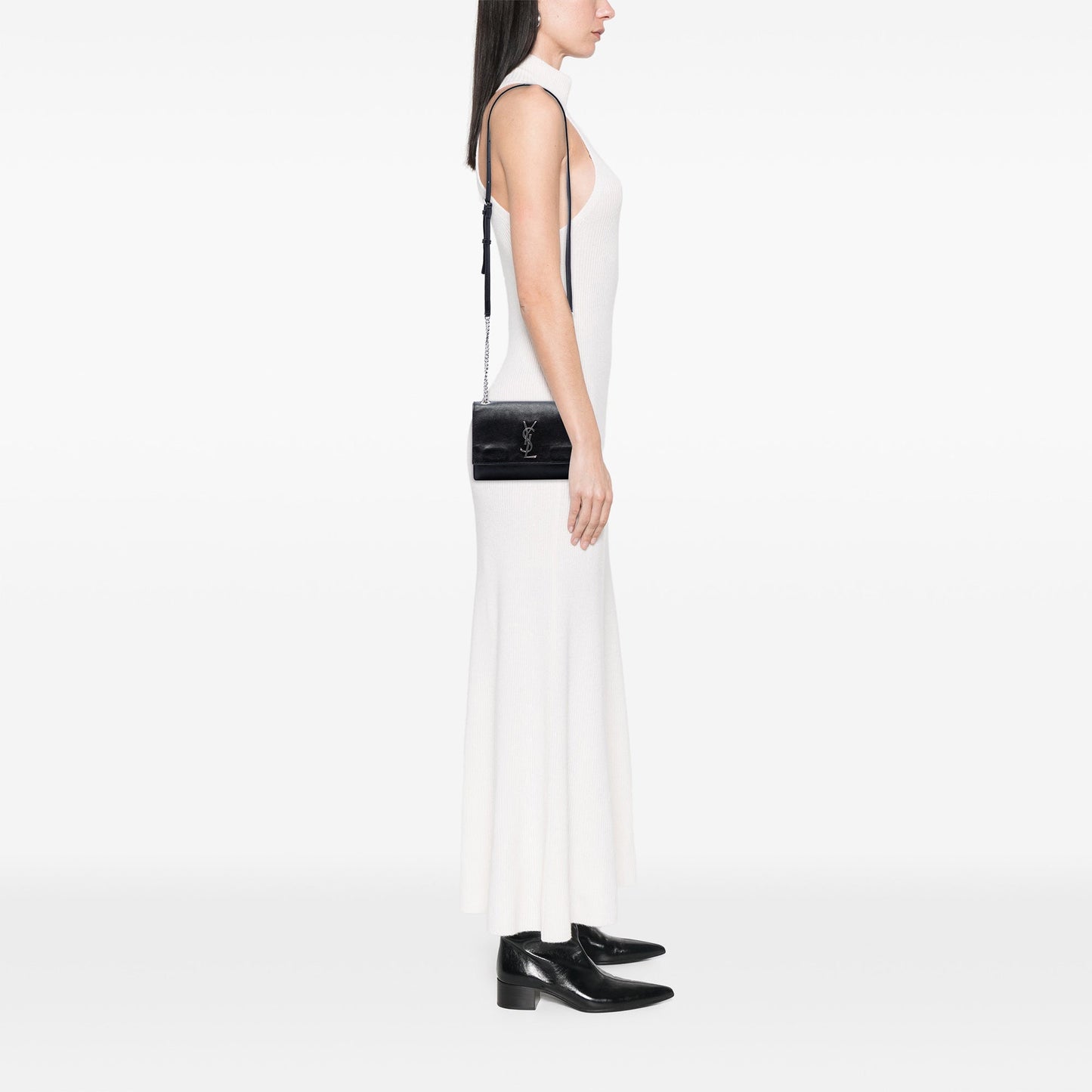 Saint Laurent Small Calfskin Monogram Sunset Crossbody