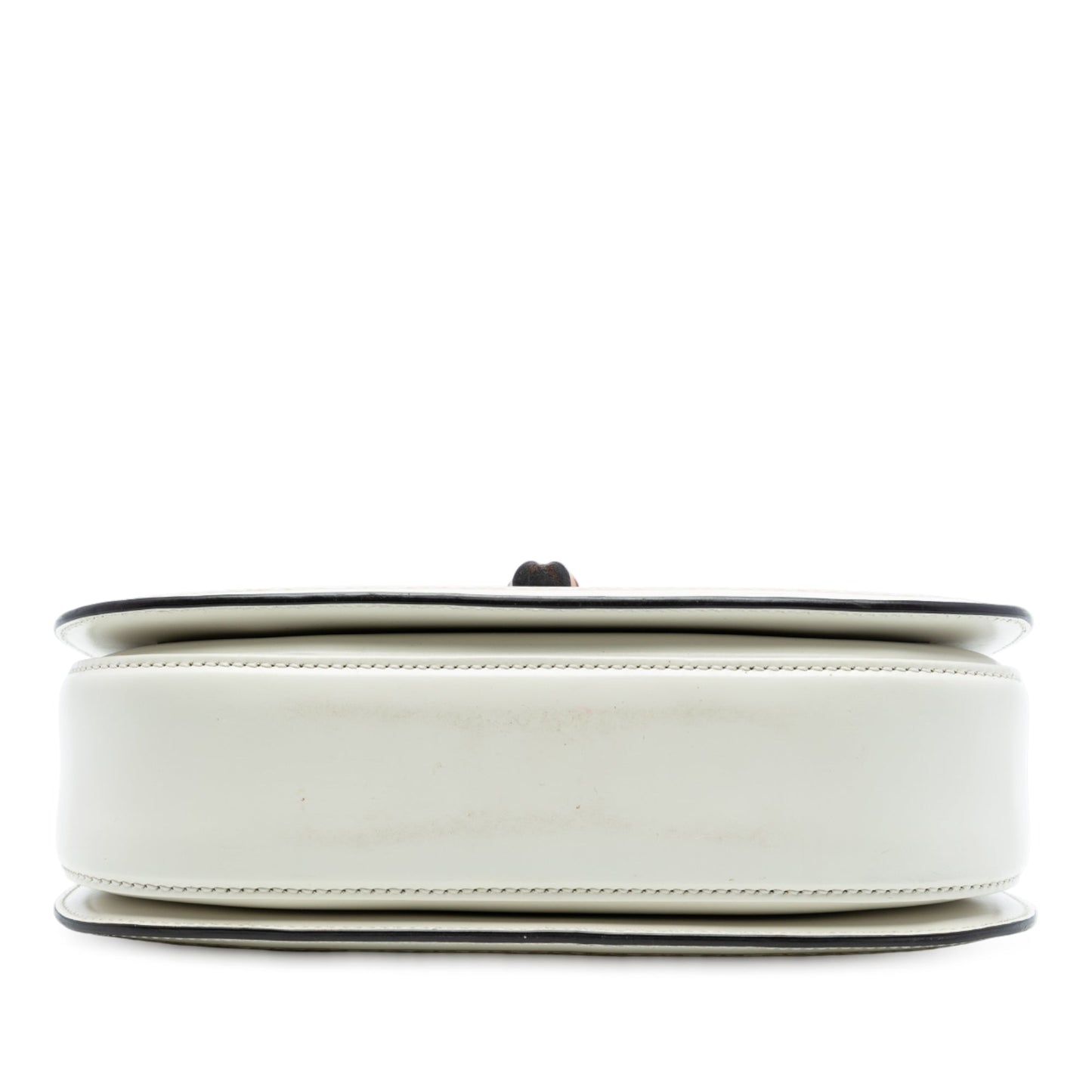 Gucci Calfskin Frame Print Bamboo Top Handle Bag