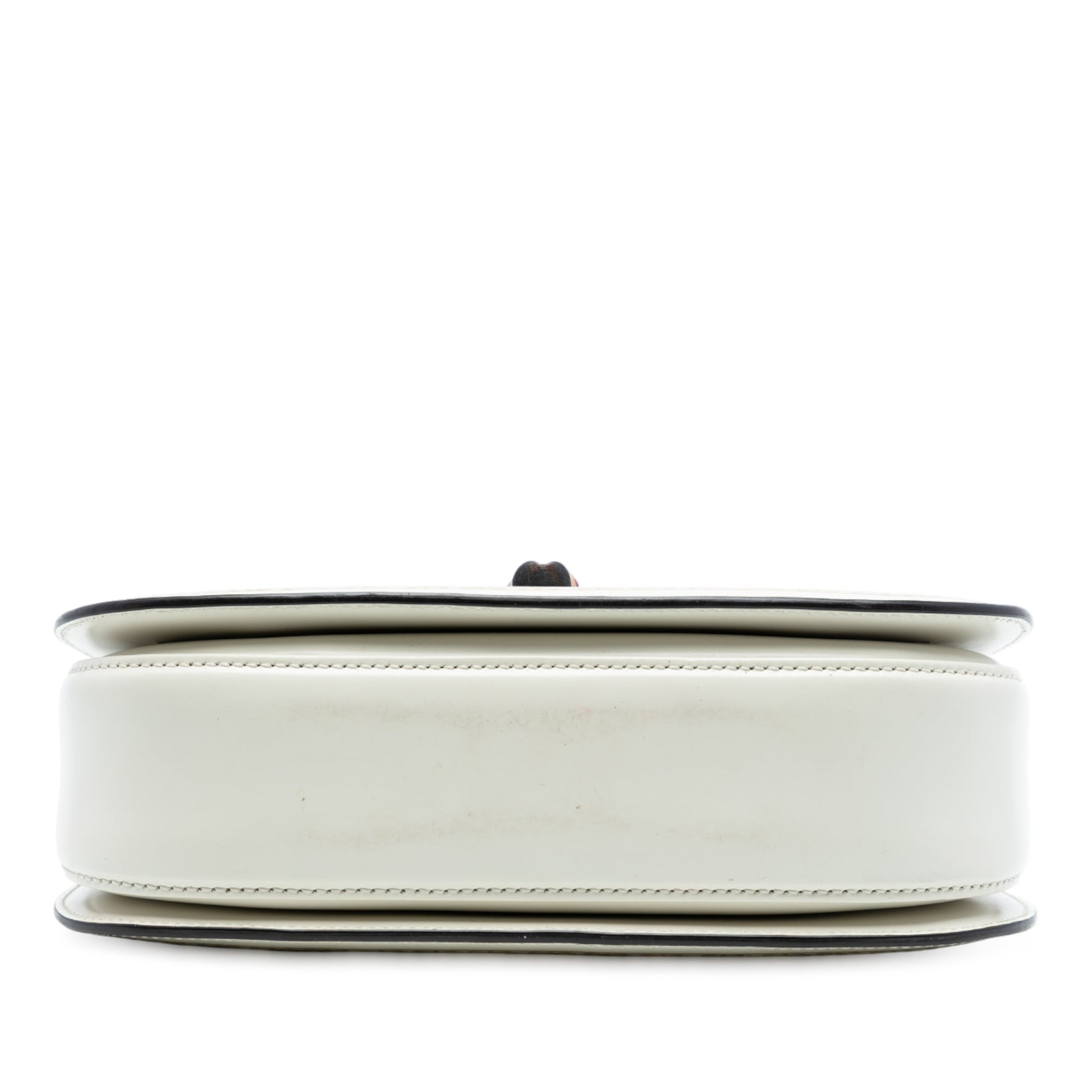 Gucci Calfskin Frame Print Bamboo Top Handle Bag