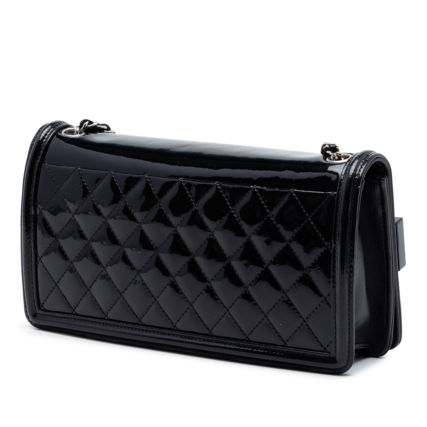 Chanel Patent and Acrylic Crystal Embellished Boy Brick Horizontal Flap