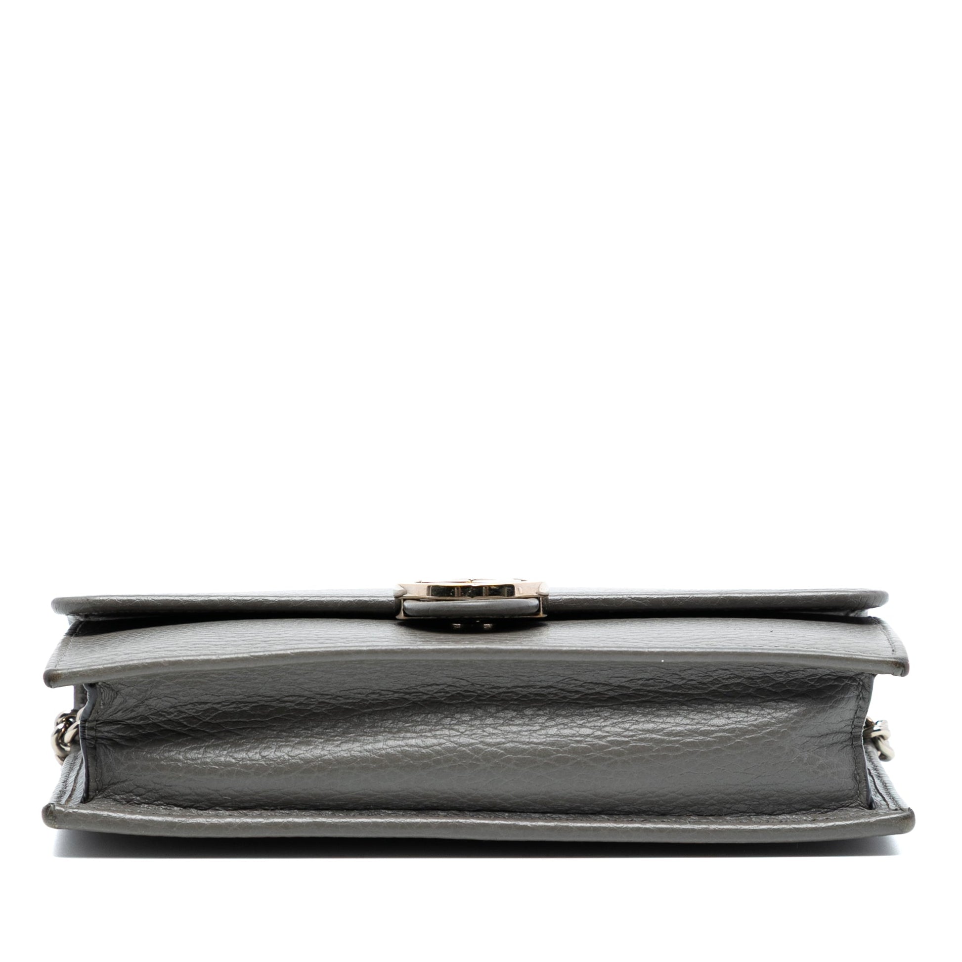 Gucci Interlocking G Dollar Calfskin Wallet on Chain