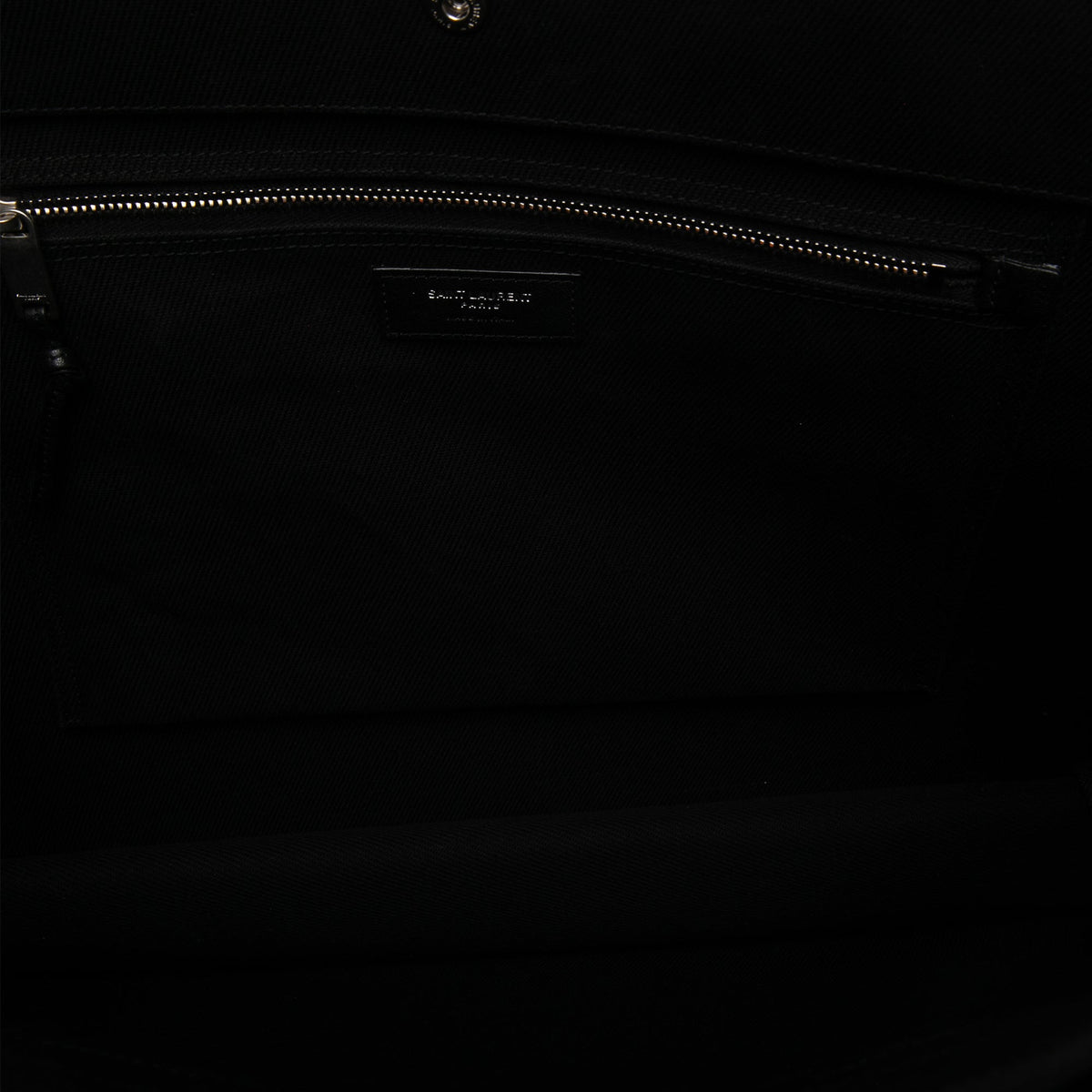 Saint Laurent Large Canvas Rive Gauche Tote — Black