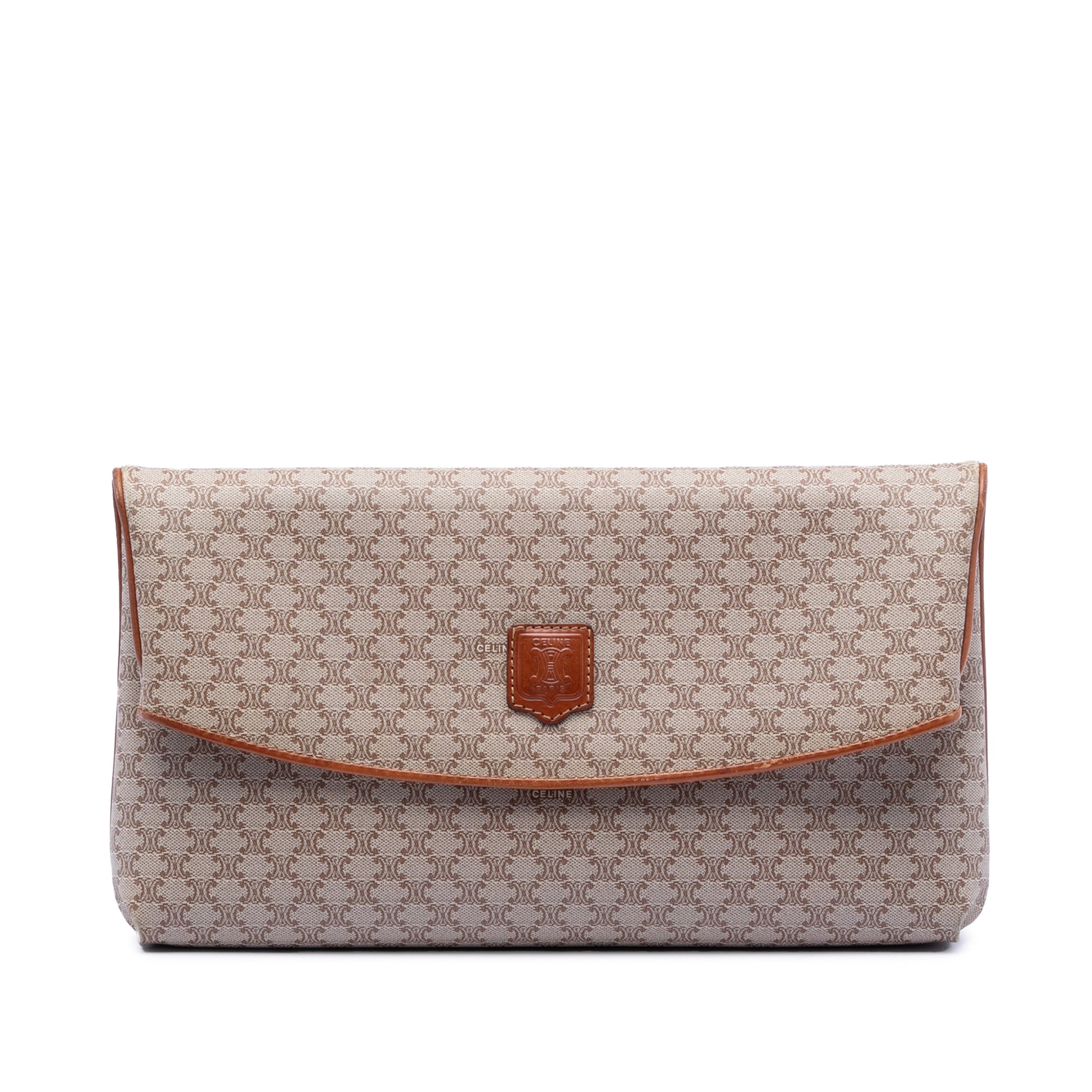 Celine Macadam Coated Canvas Clutch
