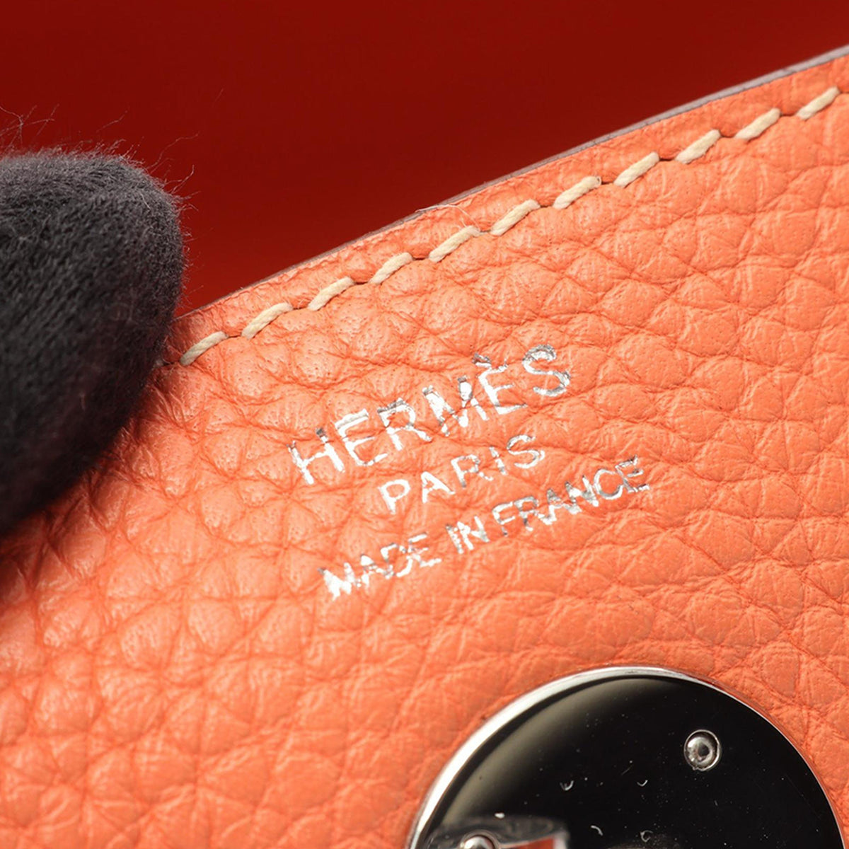 Hermès Clemence Lindy 30 — Orange