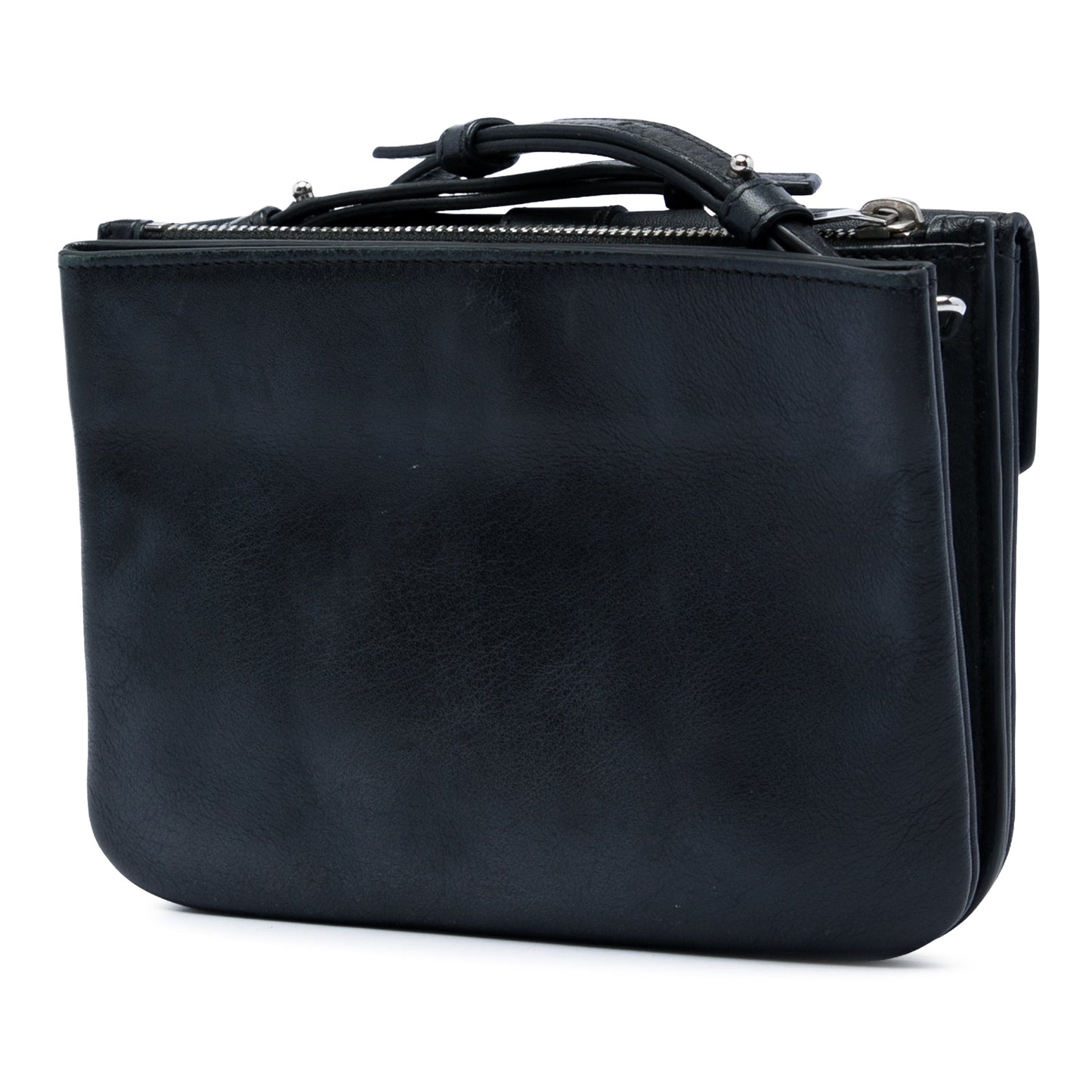 Saint Laurent Calfskin Monogram Tri Pocket Crossbody