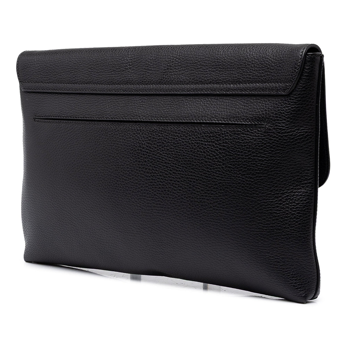 Gucci Pebbled Calfskin Portfolio Clutch — Black