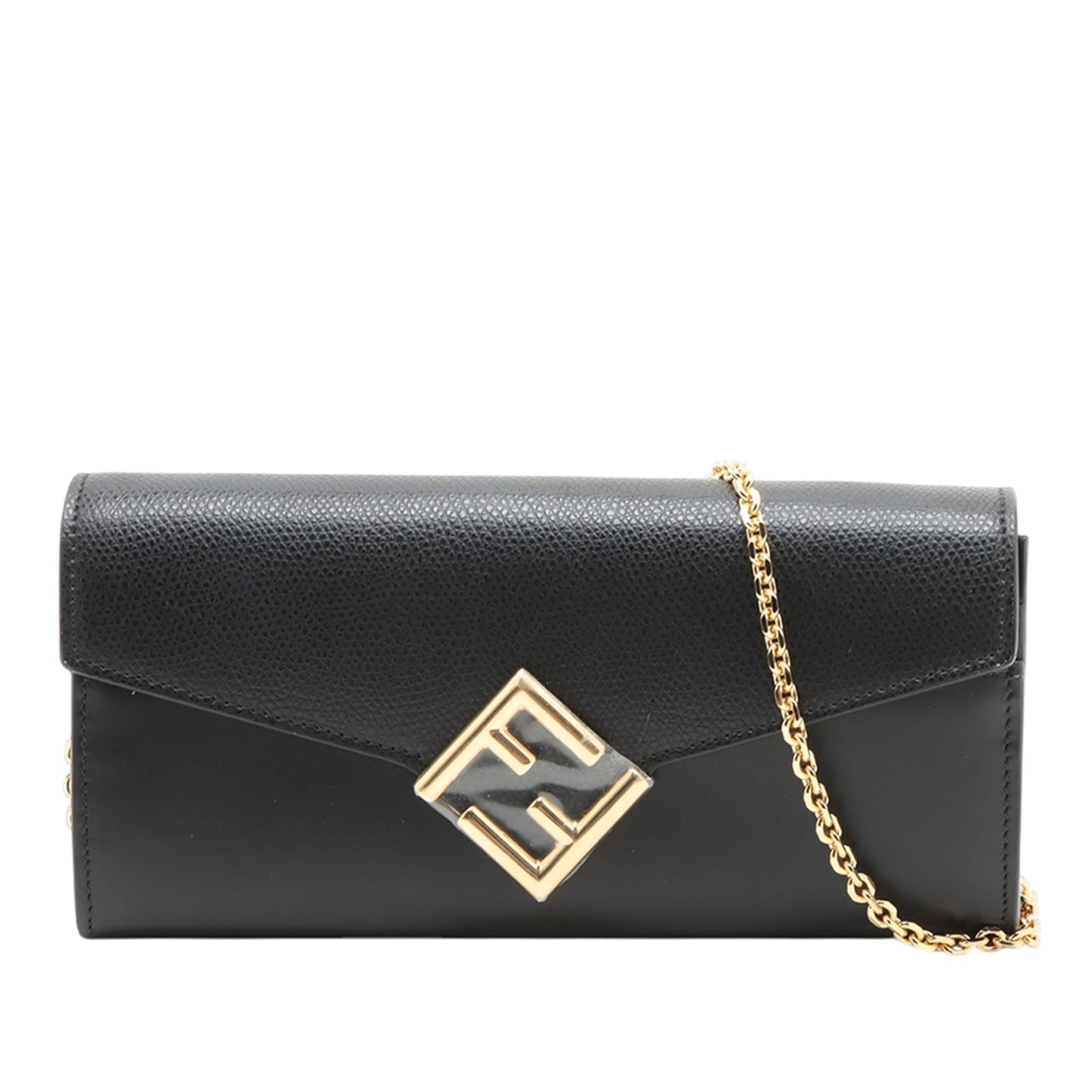 Fendi Leather FF Diamond Wallet on Chain