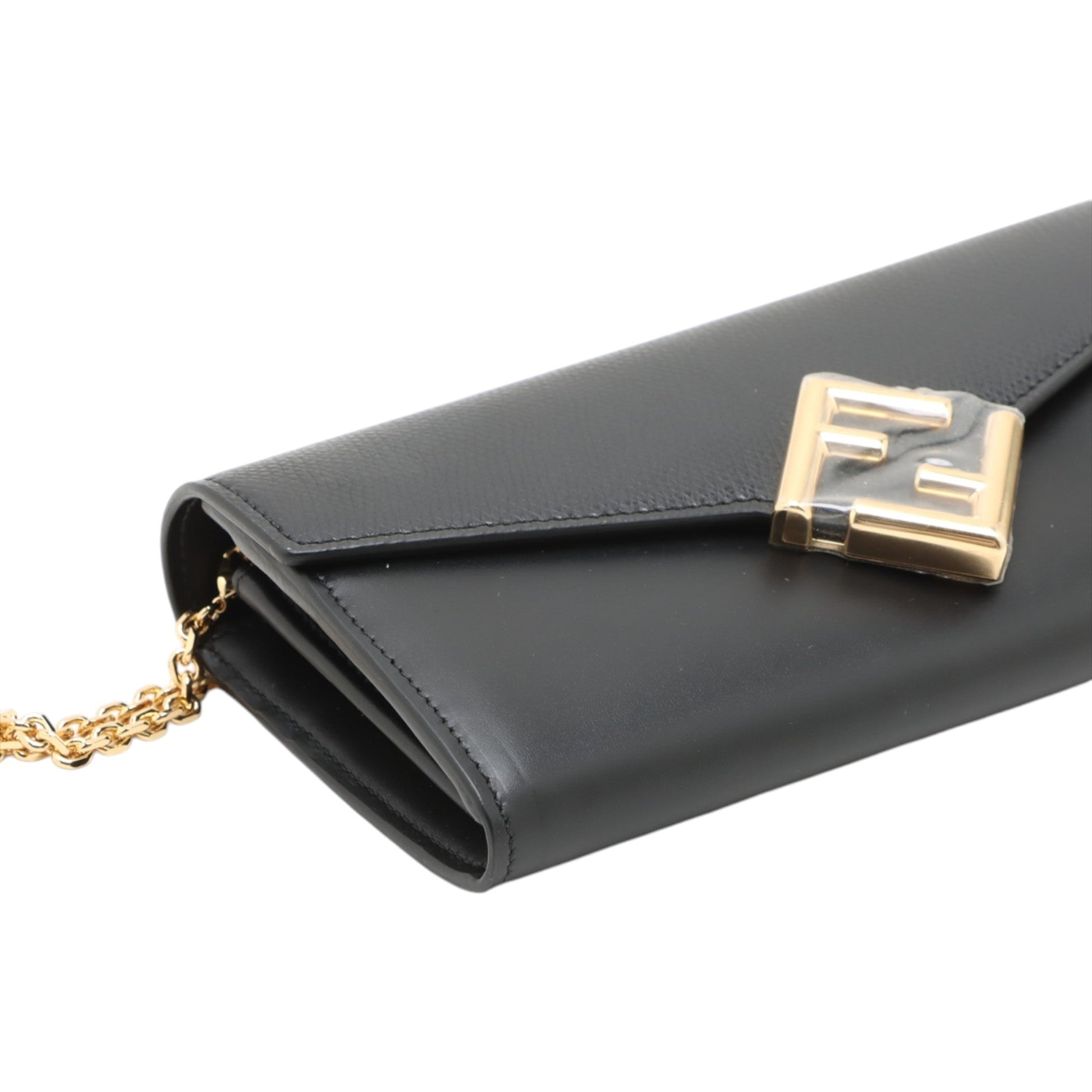 Fendi Leather FF Diamond Wallet on Chain