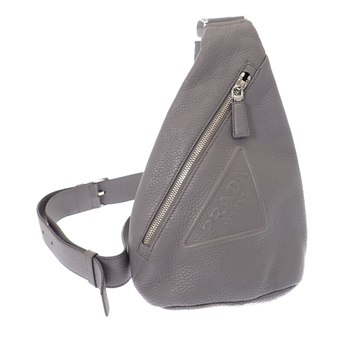 Prada Vitello Daino Logo Embossed Sling Bag