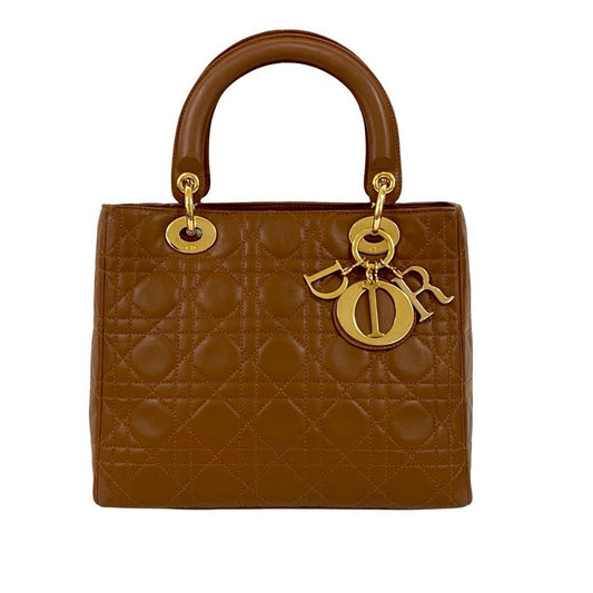 Dior Medium Lambskin Cannage Lady Dior