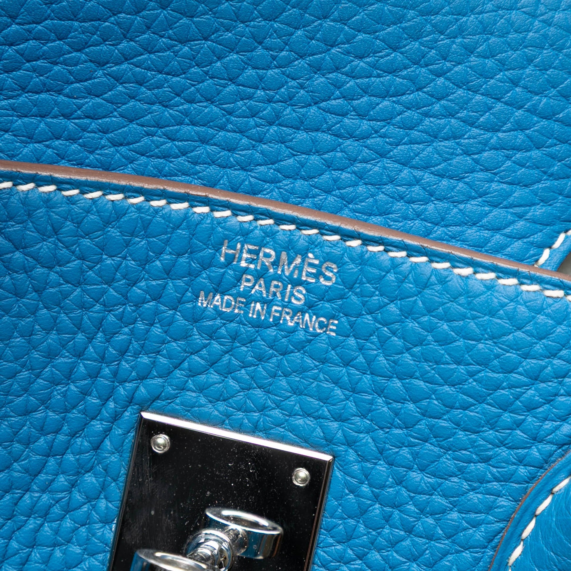 Hermès Limited Edition Bicolor Clemence Birkin Retourne 35