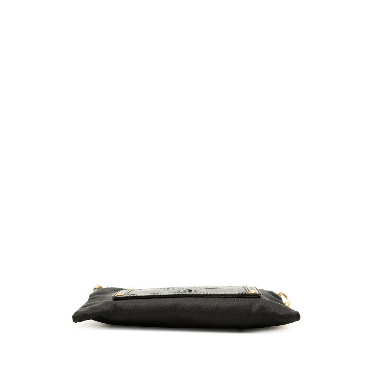Prada Saffiano Trimmed Tessuto Logo Chain Crossbody