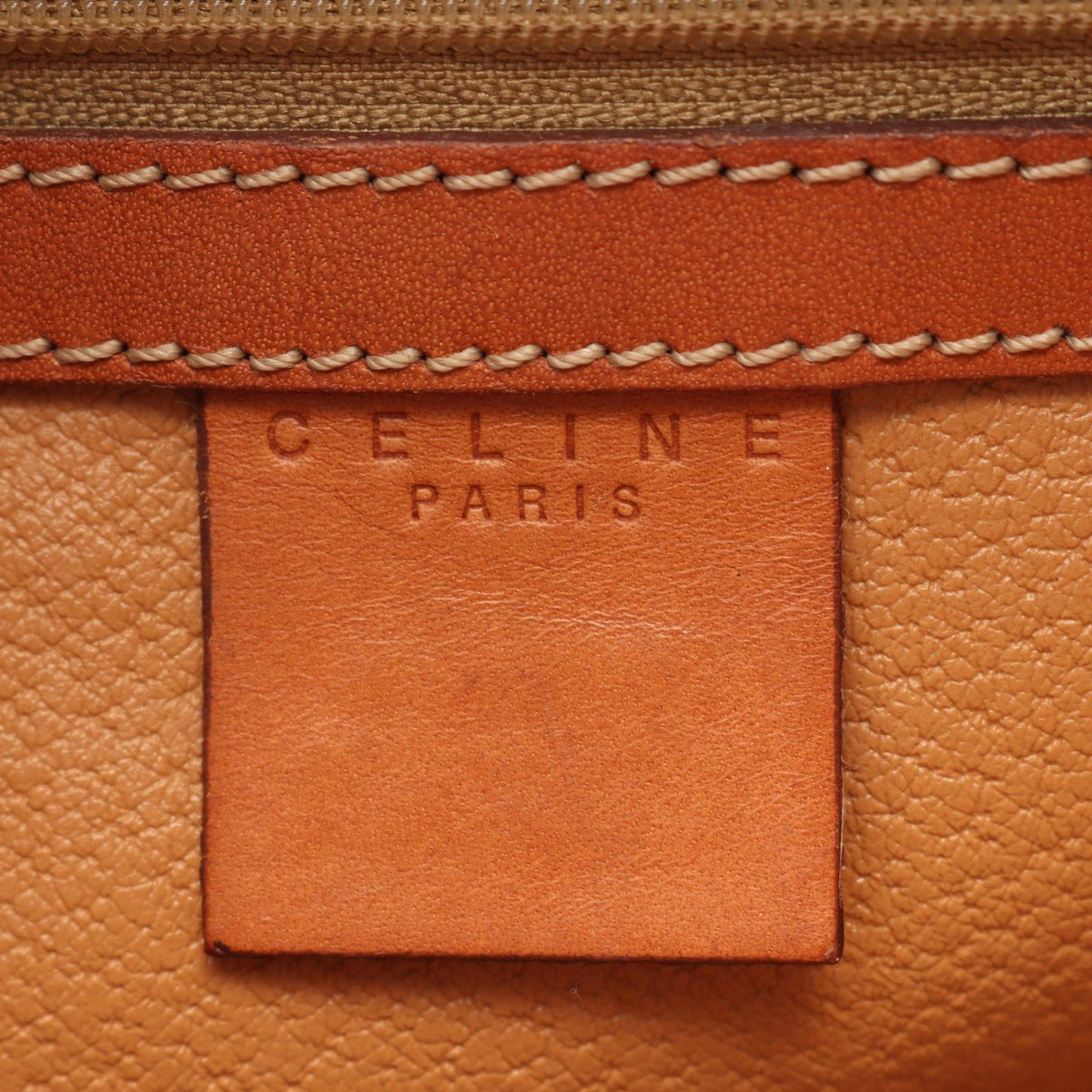 Celine Macadam Coated Canvas Dome Handbag — Brown