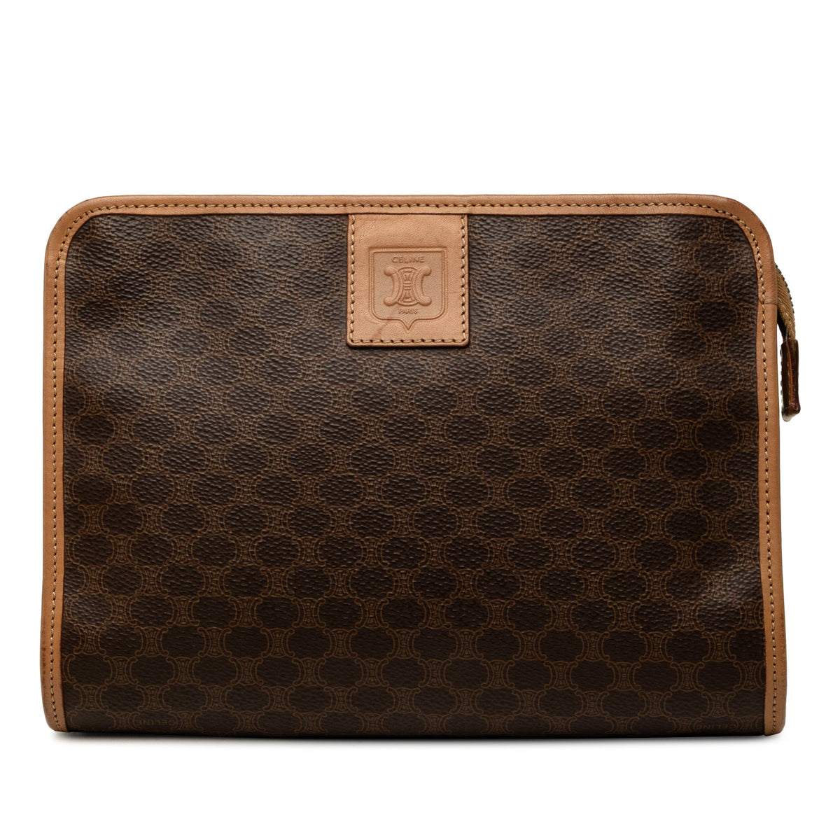 Celine Macadam Coated Canvas Clutch