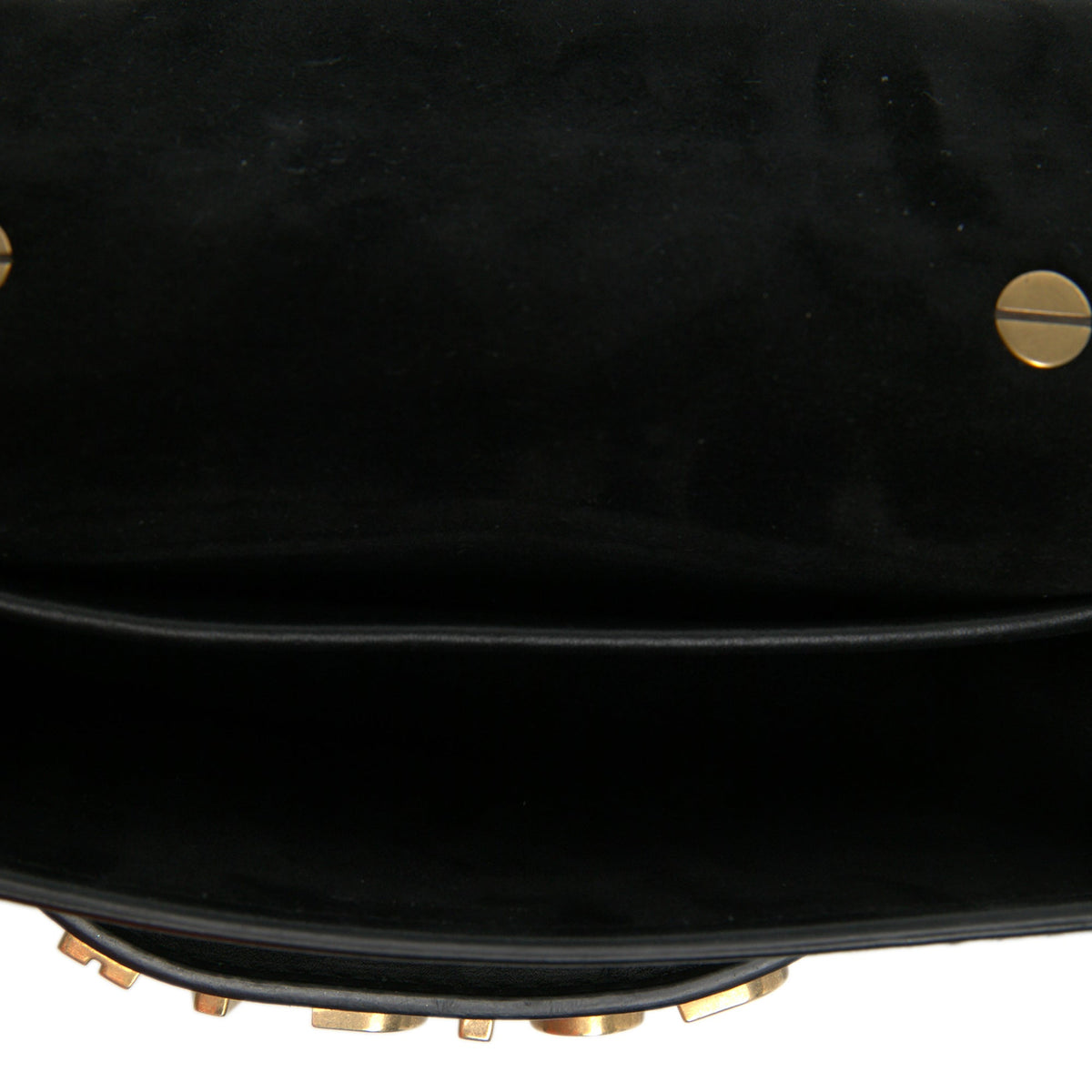 Dior Mini Calfskin J Adior Chain Flap — Black